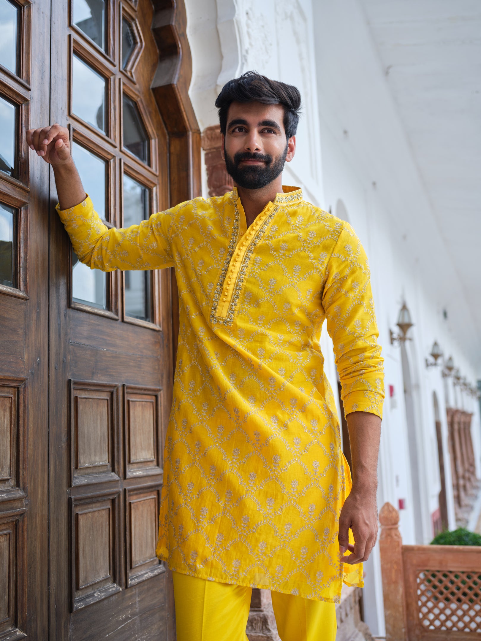Festive Marigold Kurta Set