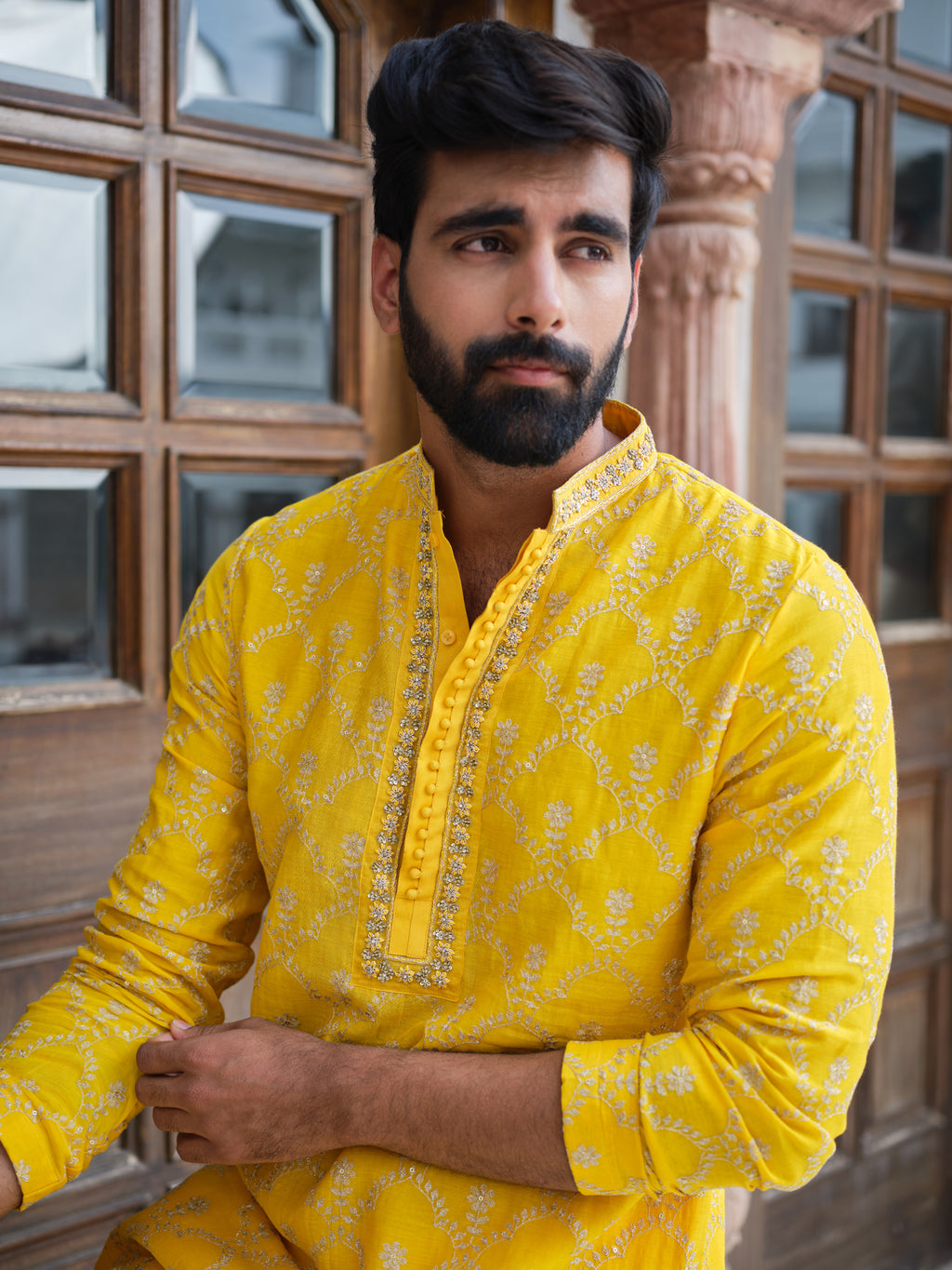 Festive Marigold Kurta Set