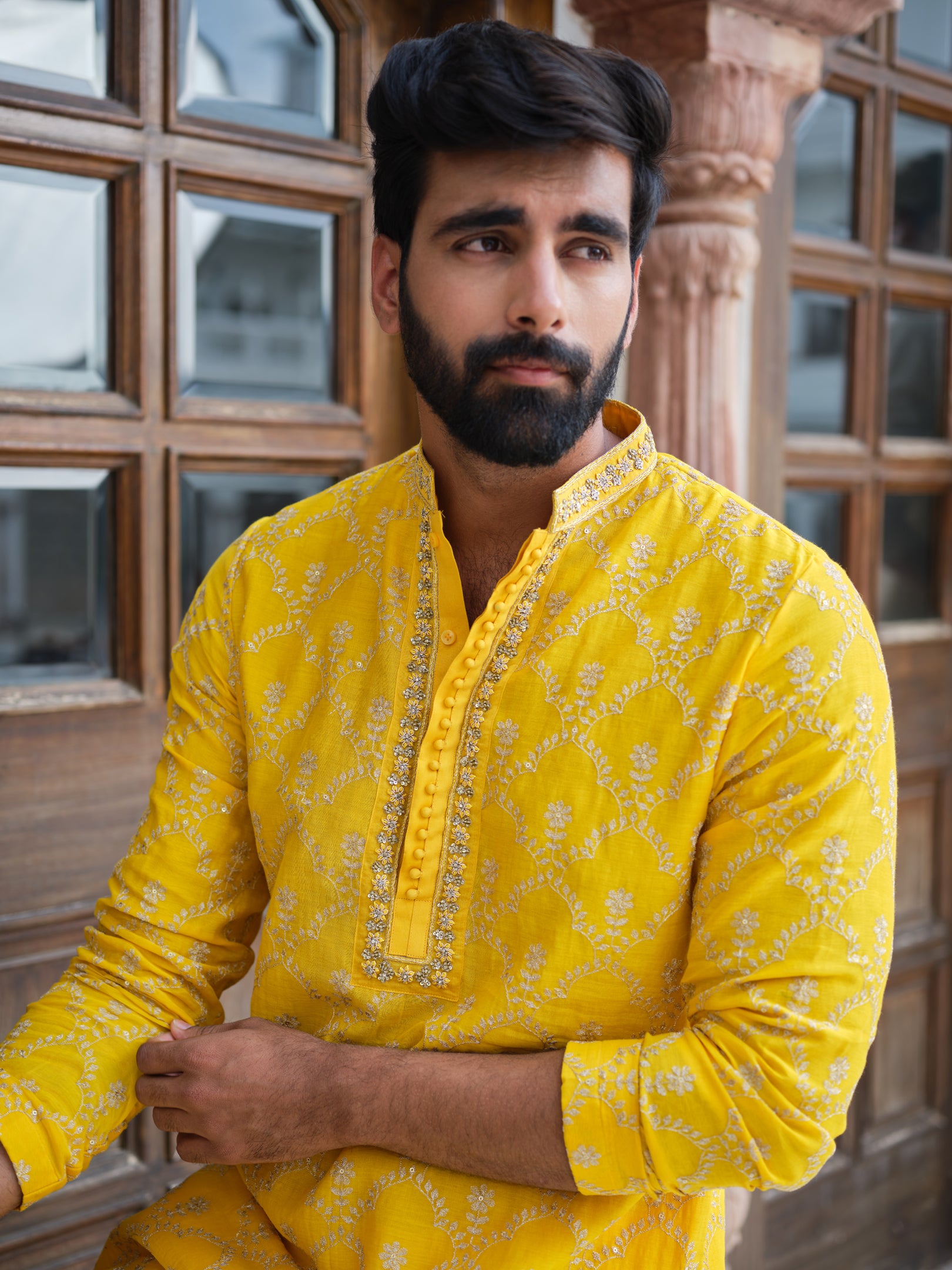 Festive Marigold Kurta Set