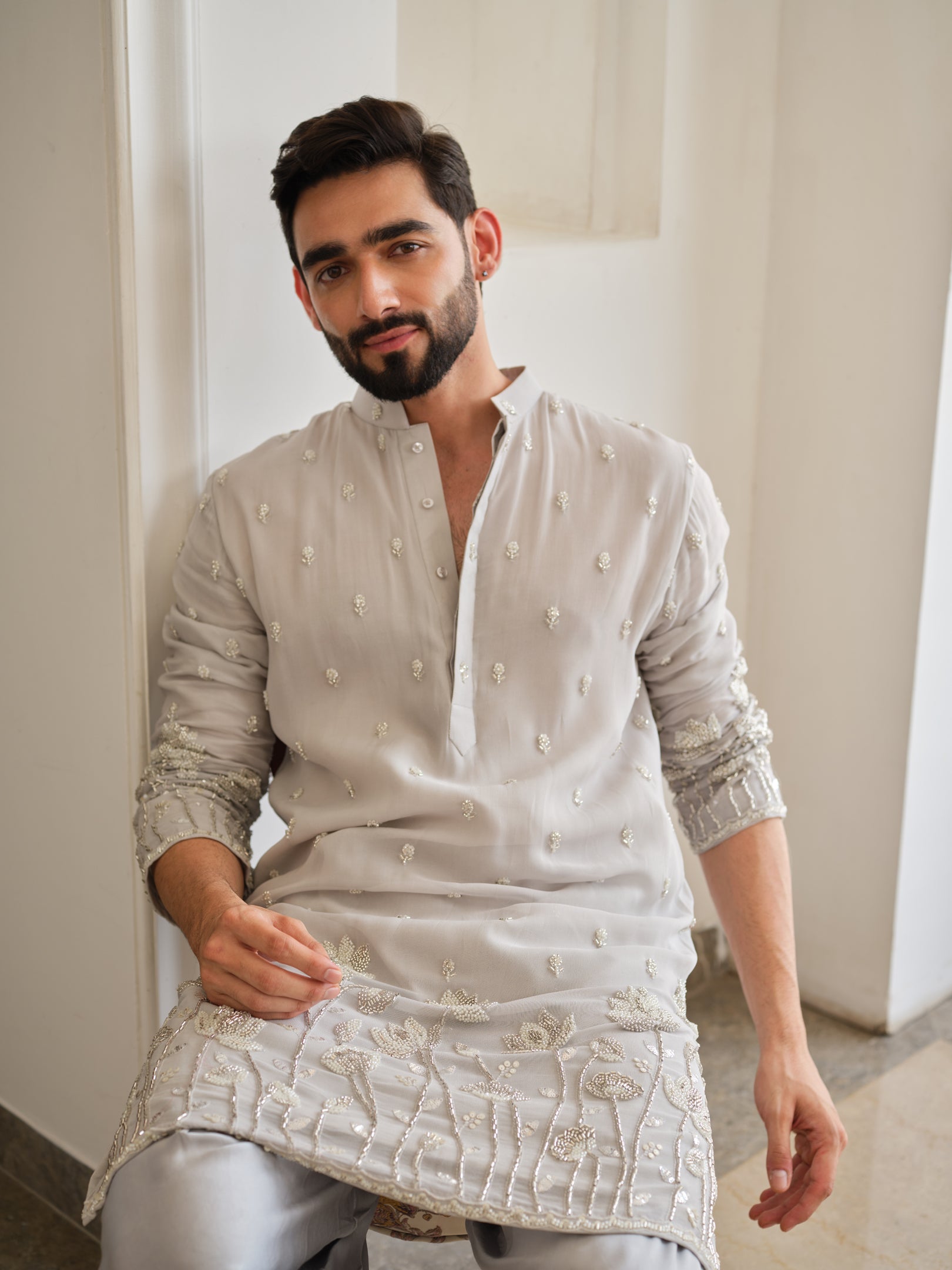 Grey Bloom Patiyala Set