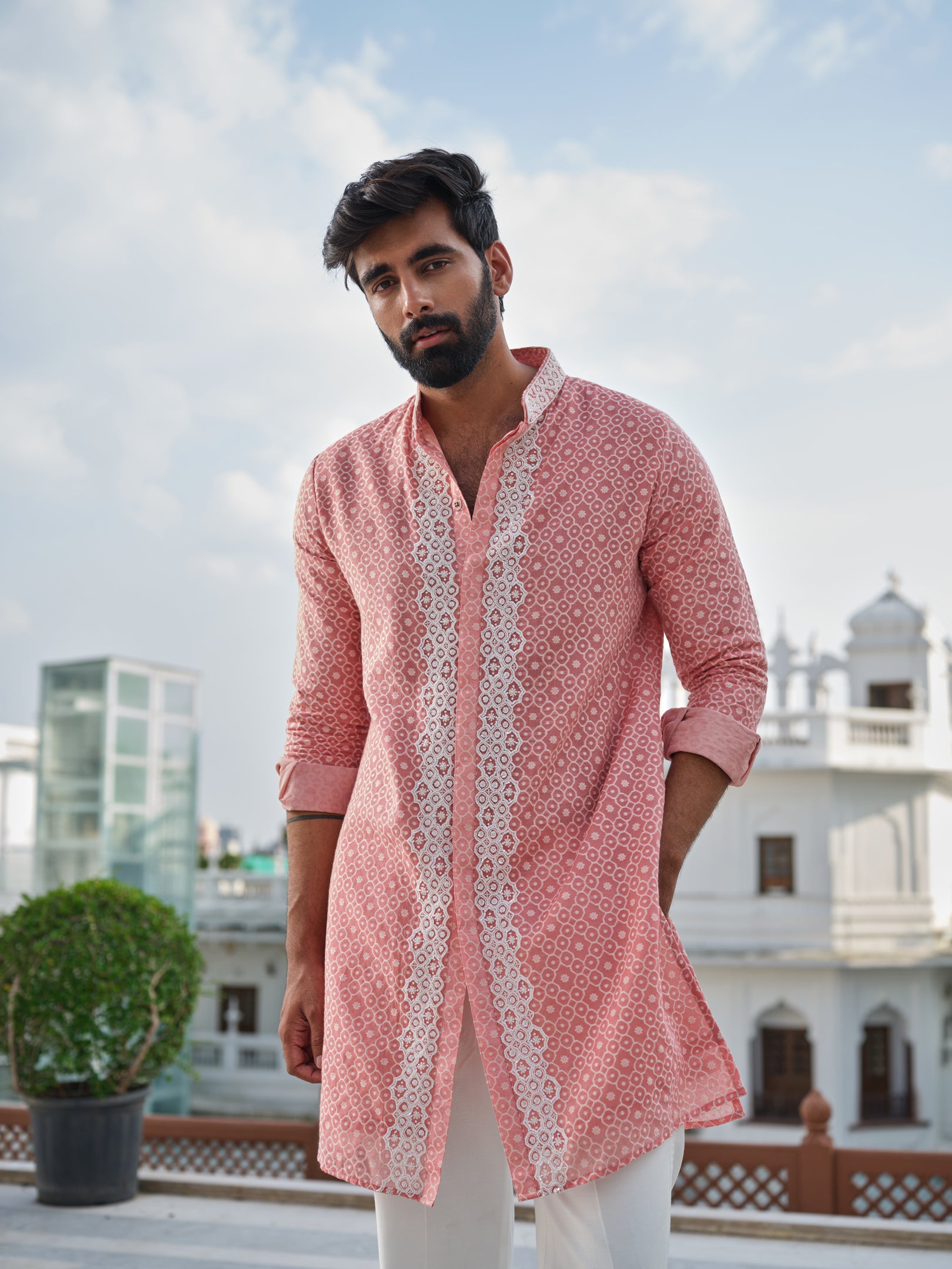 Cerise Glow Kurta Set