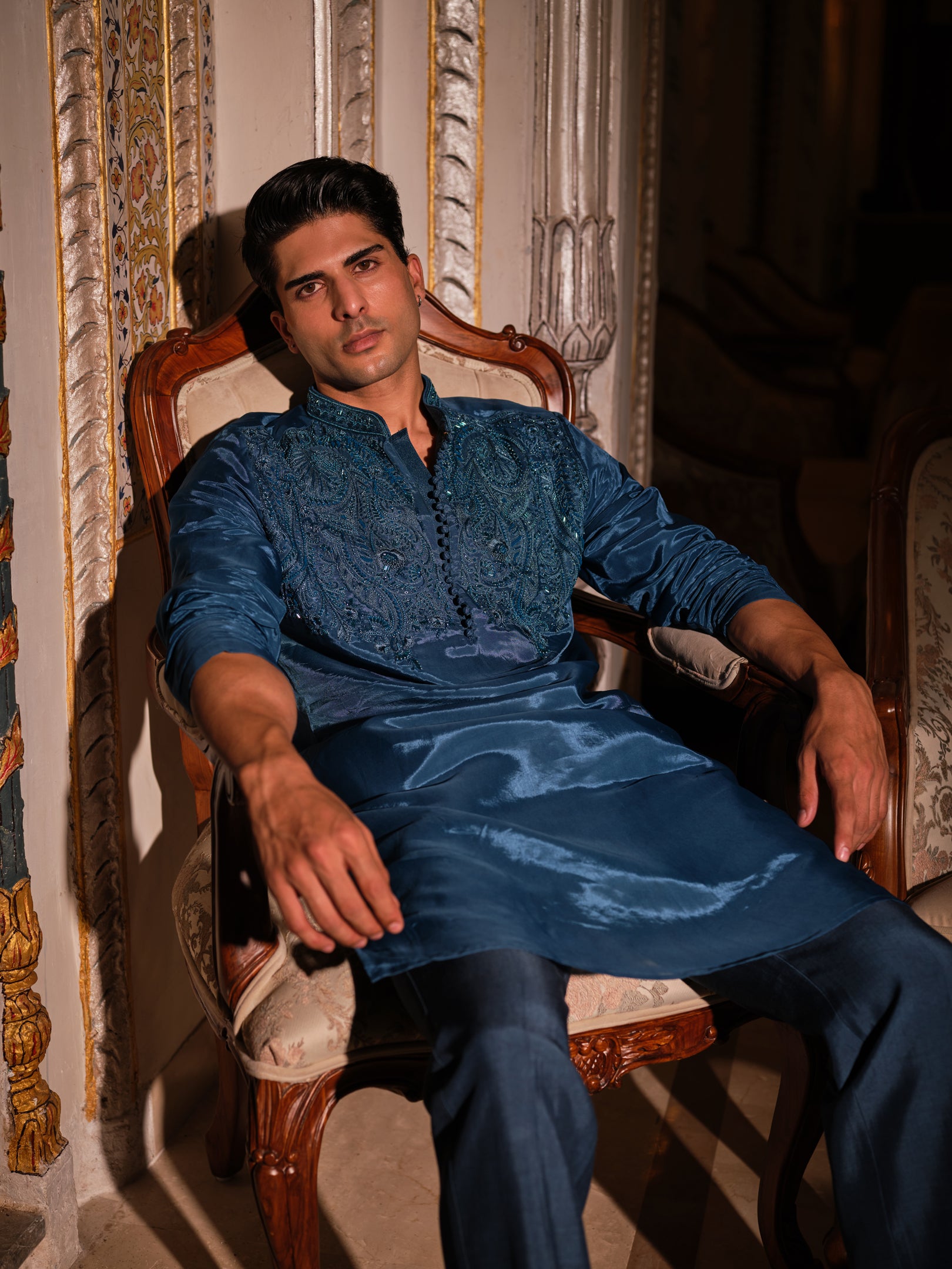 Indigo Starlit Kurta Set
