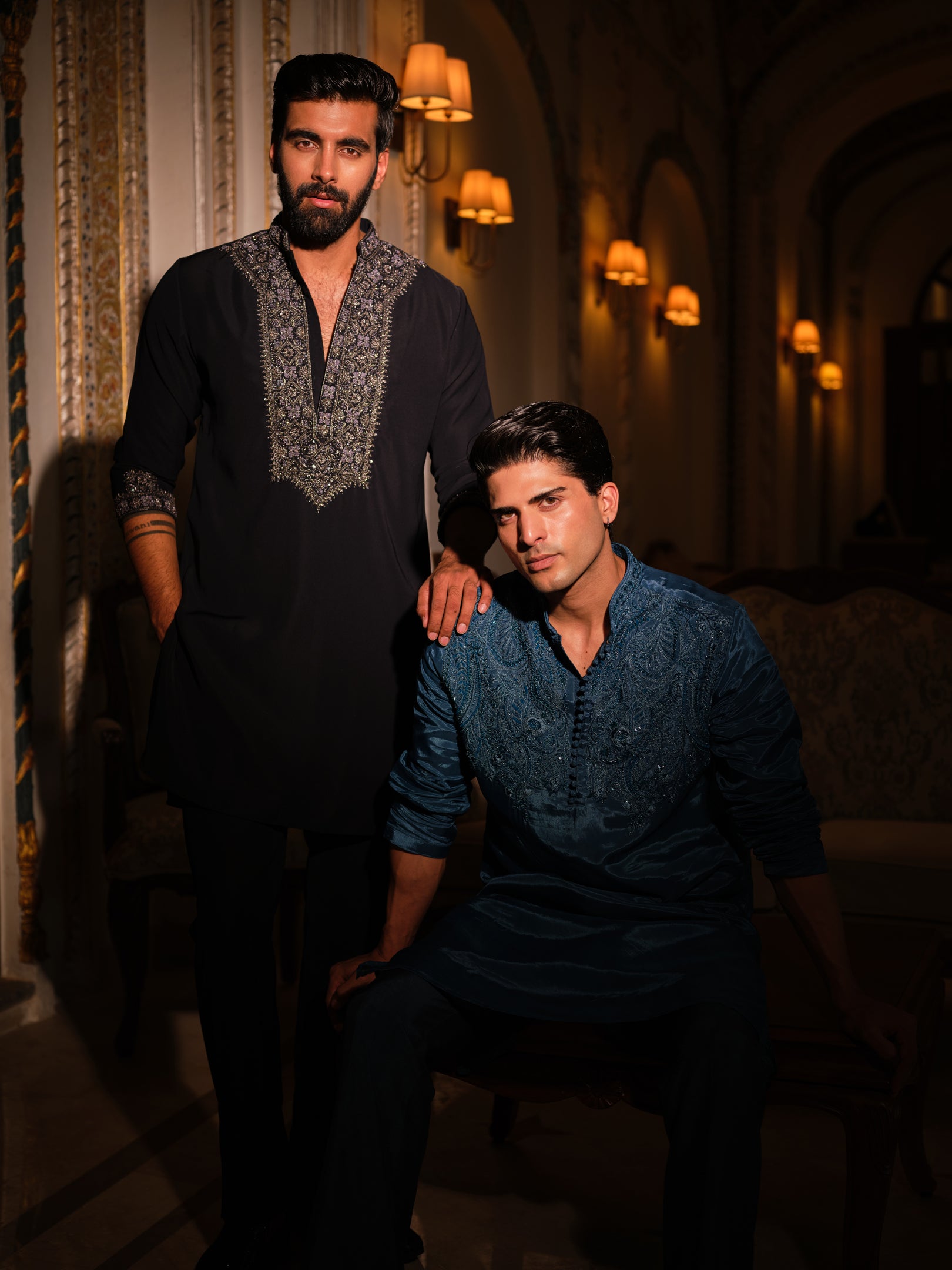 Indigo Starlit Kurta Set