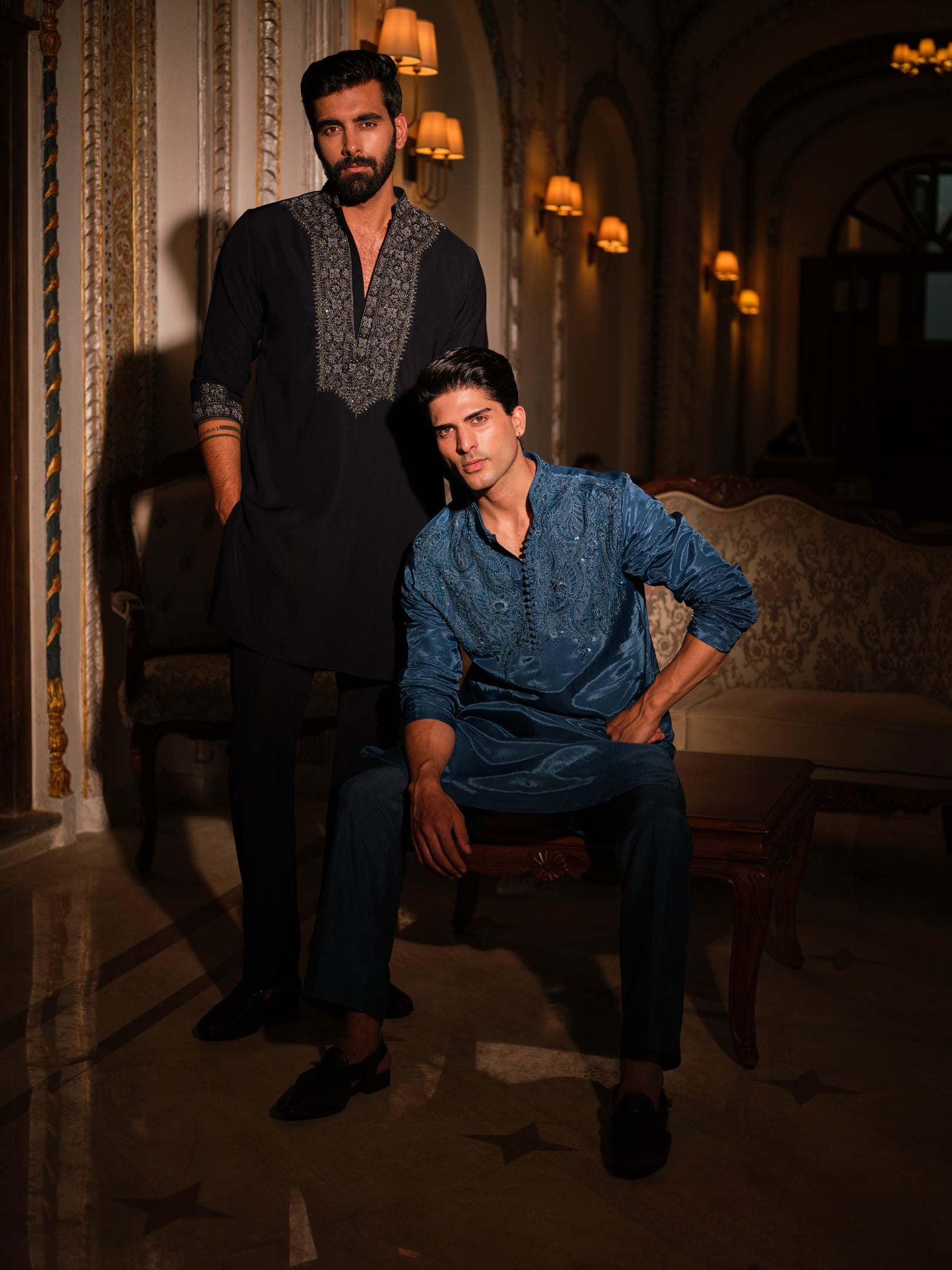 Indigo Starlit Kurta Set