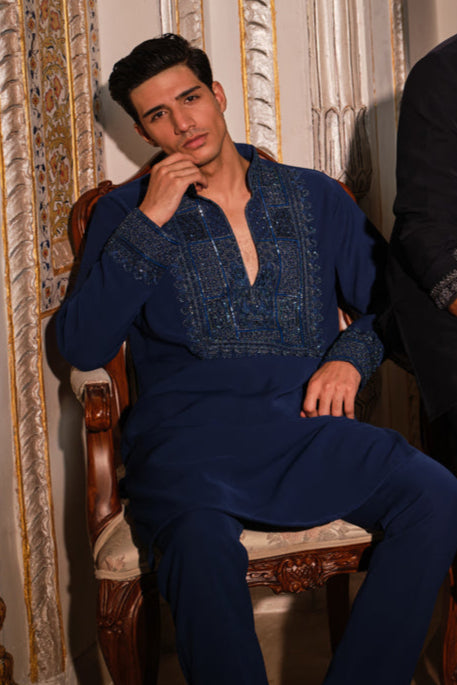 Indigo Regal Kurta Set
