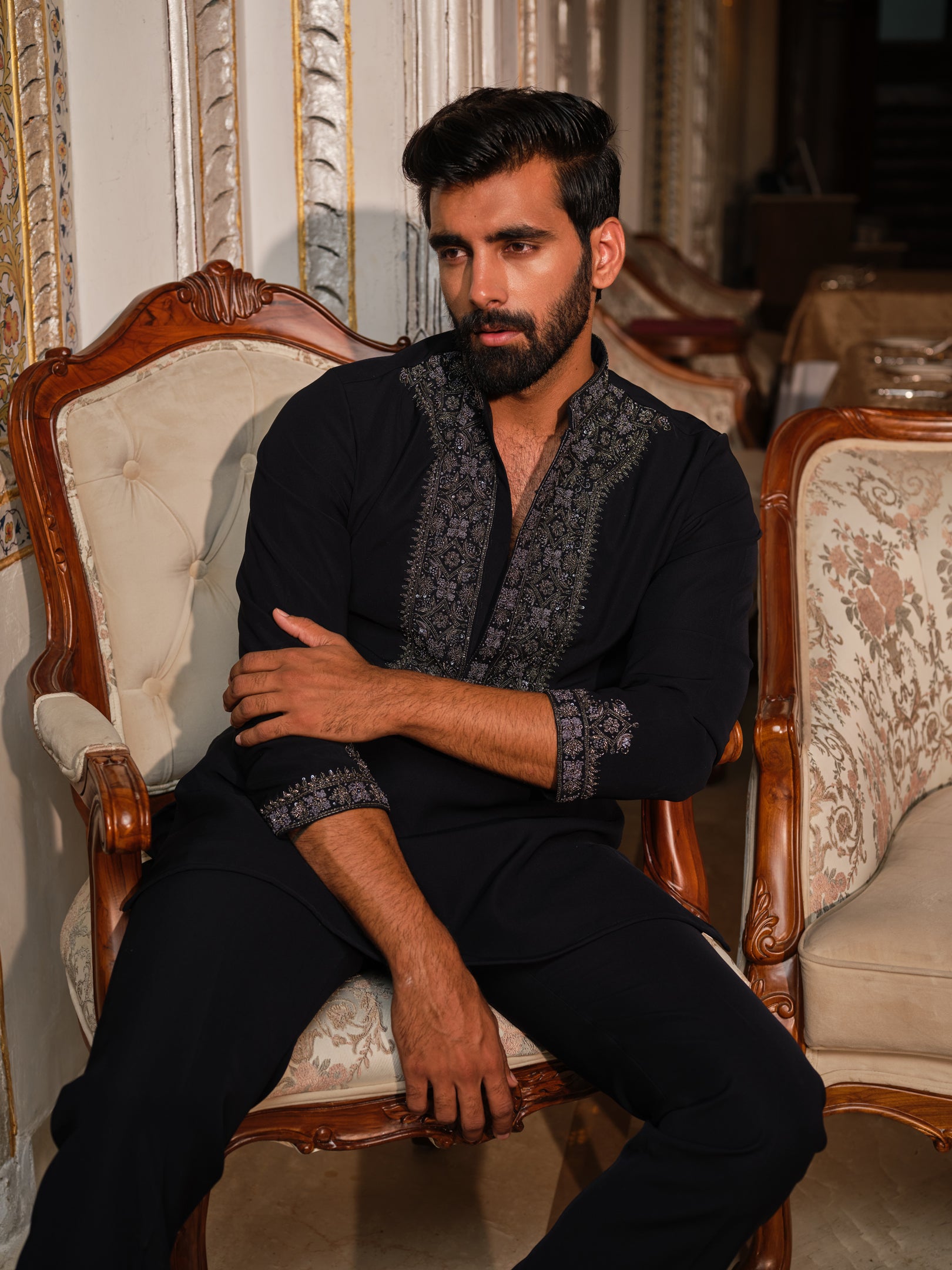 Imperial Noir Kurta Set
