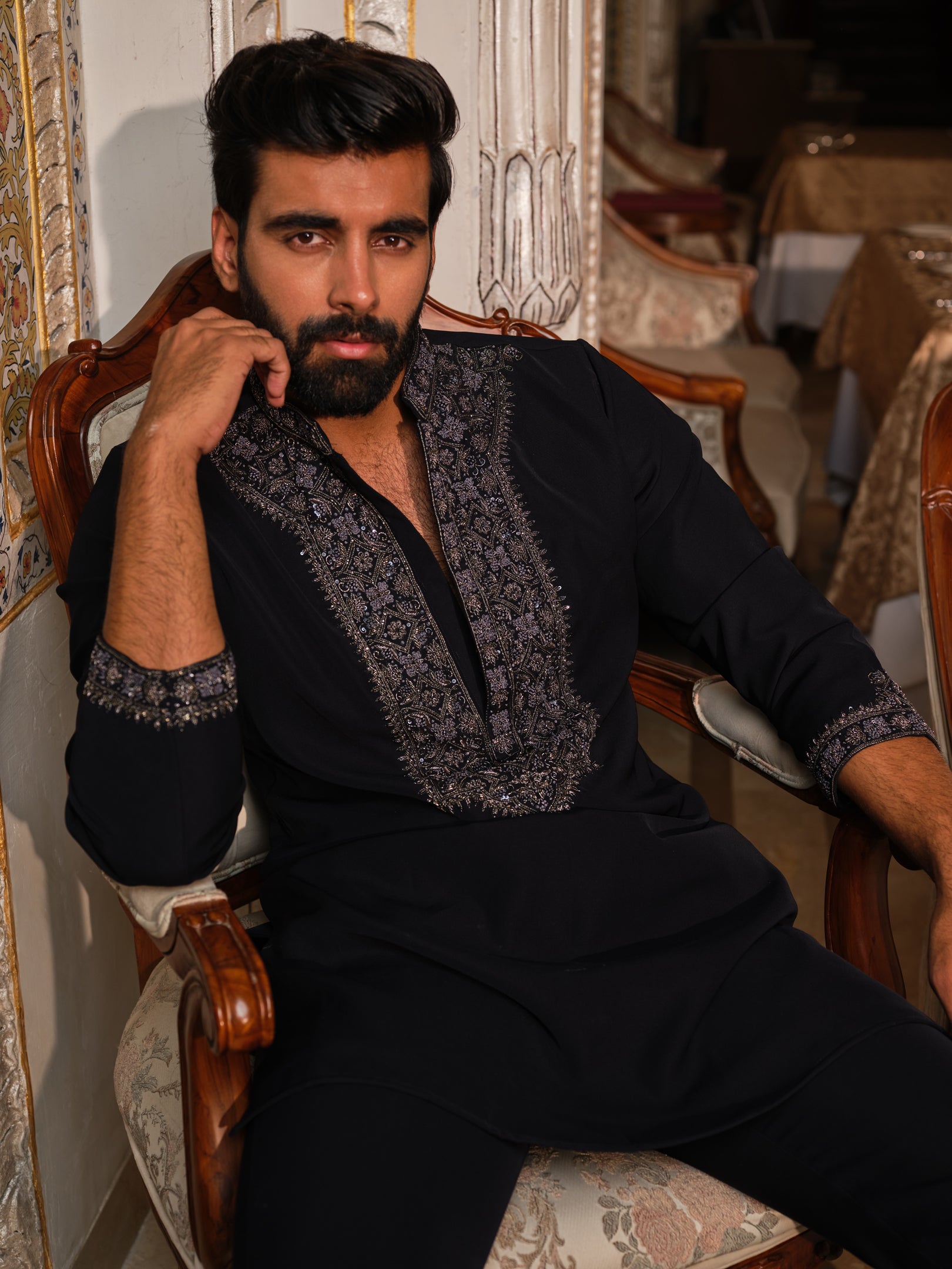 Imperial Noir Kurta Set