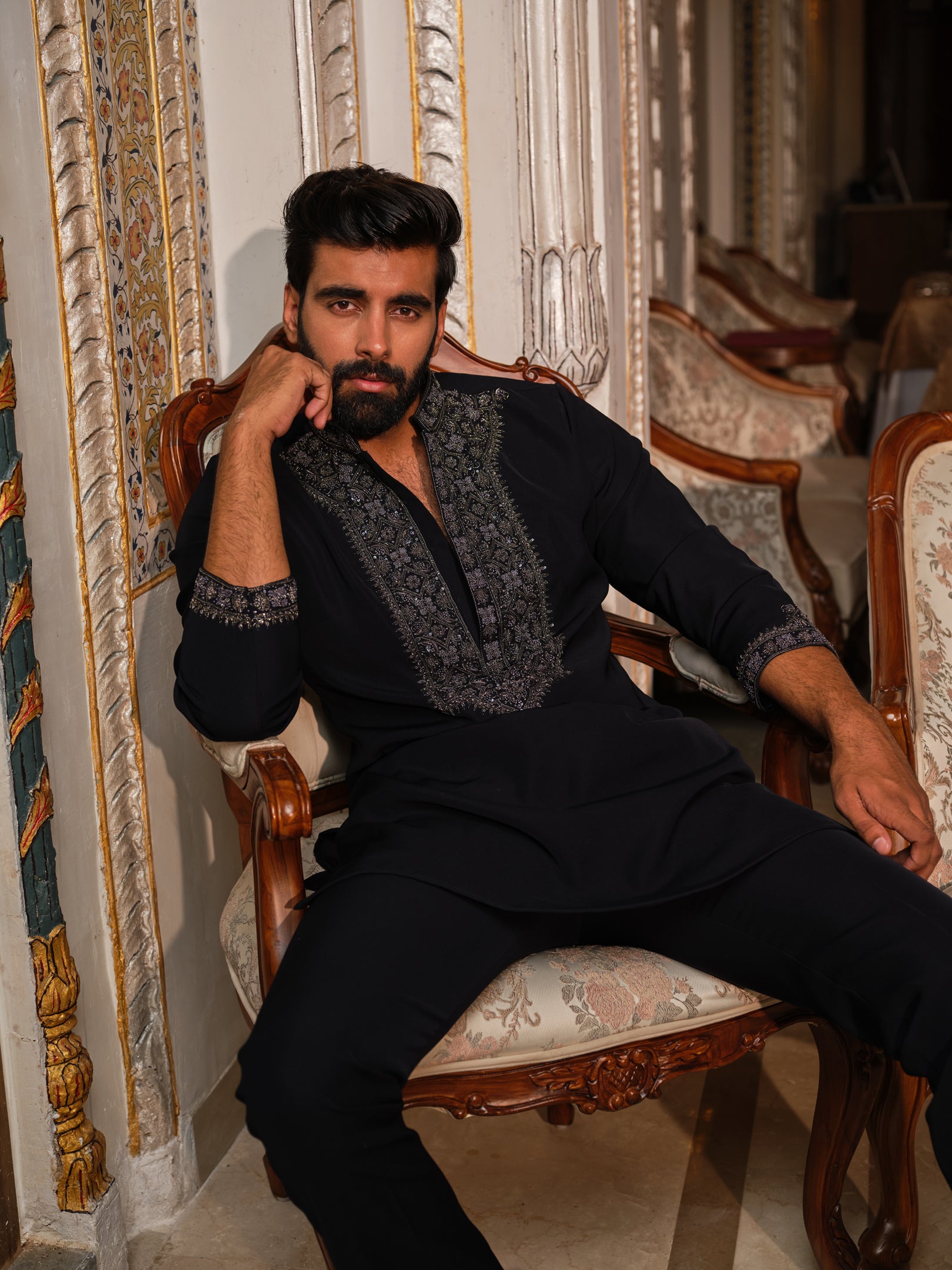 Imperial Noir Kurta Set