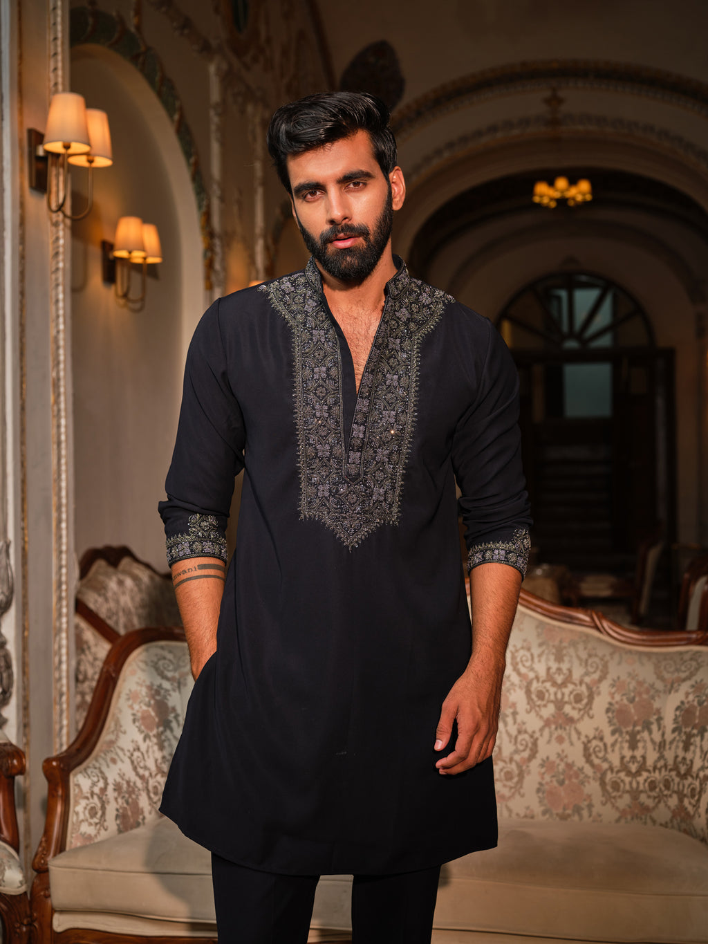 Imperial Noir Kurta Set