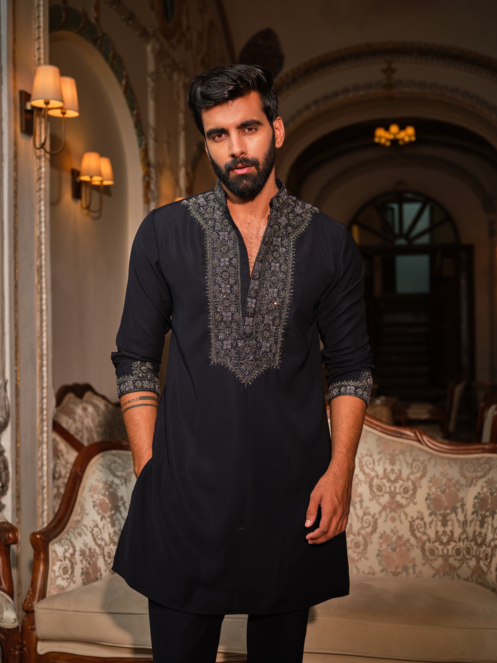Imperial Noir Kurta Set