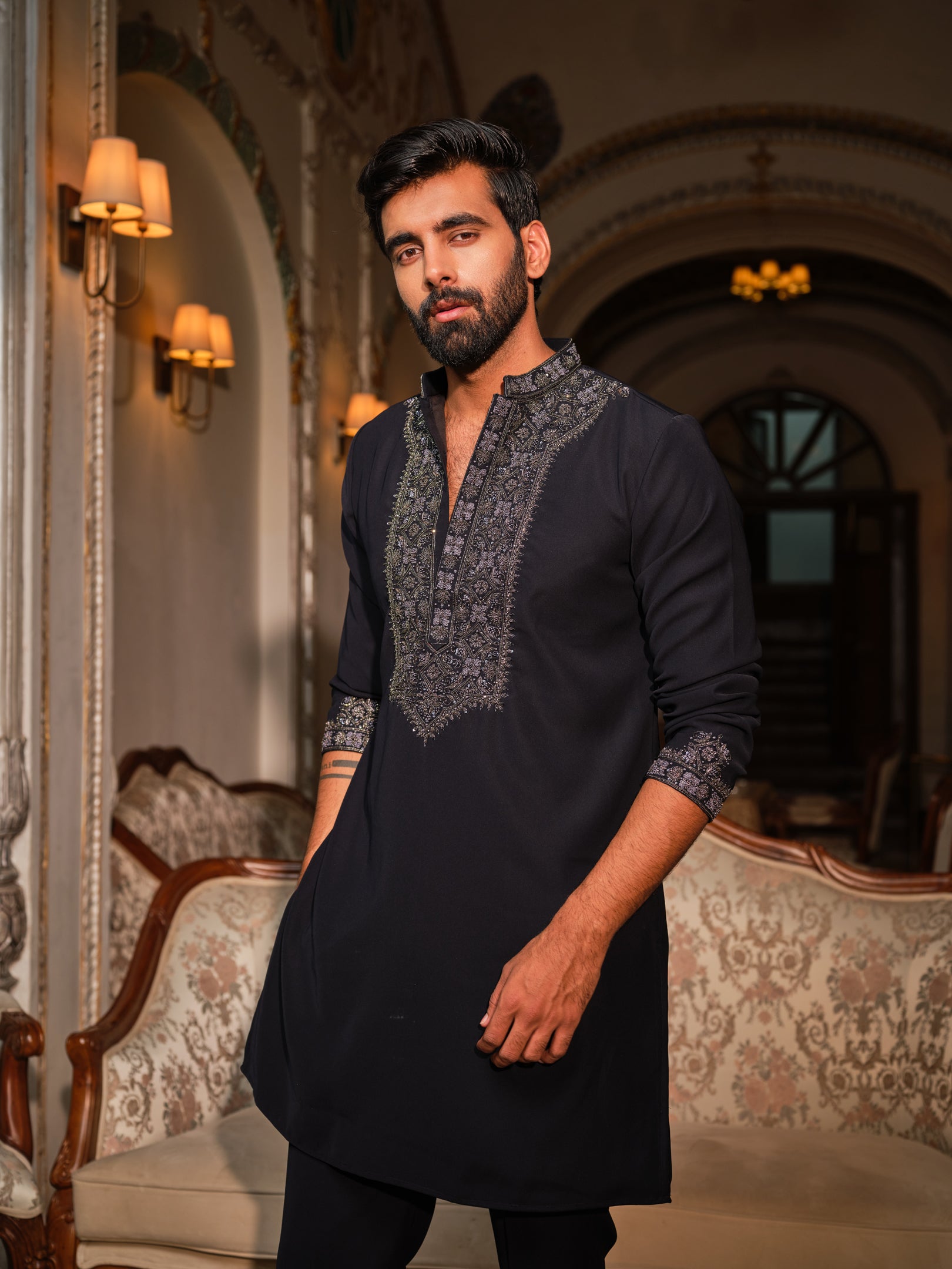 Imperial Noir Kurta Set