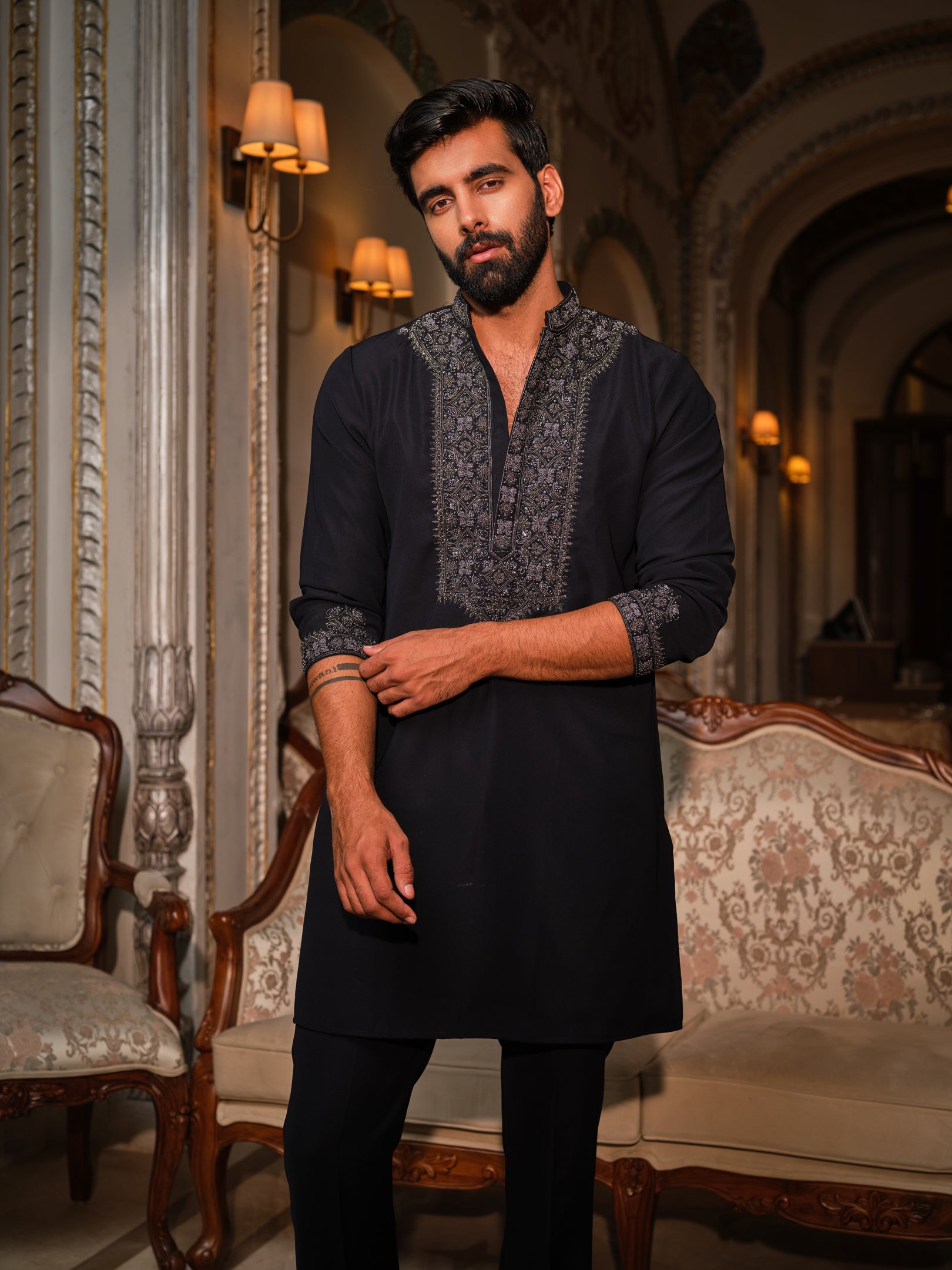Imperial Noir Kurta Set