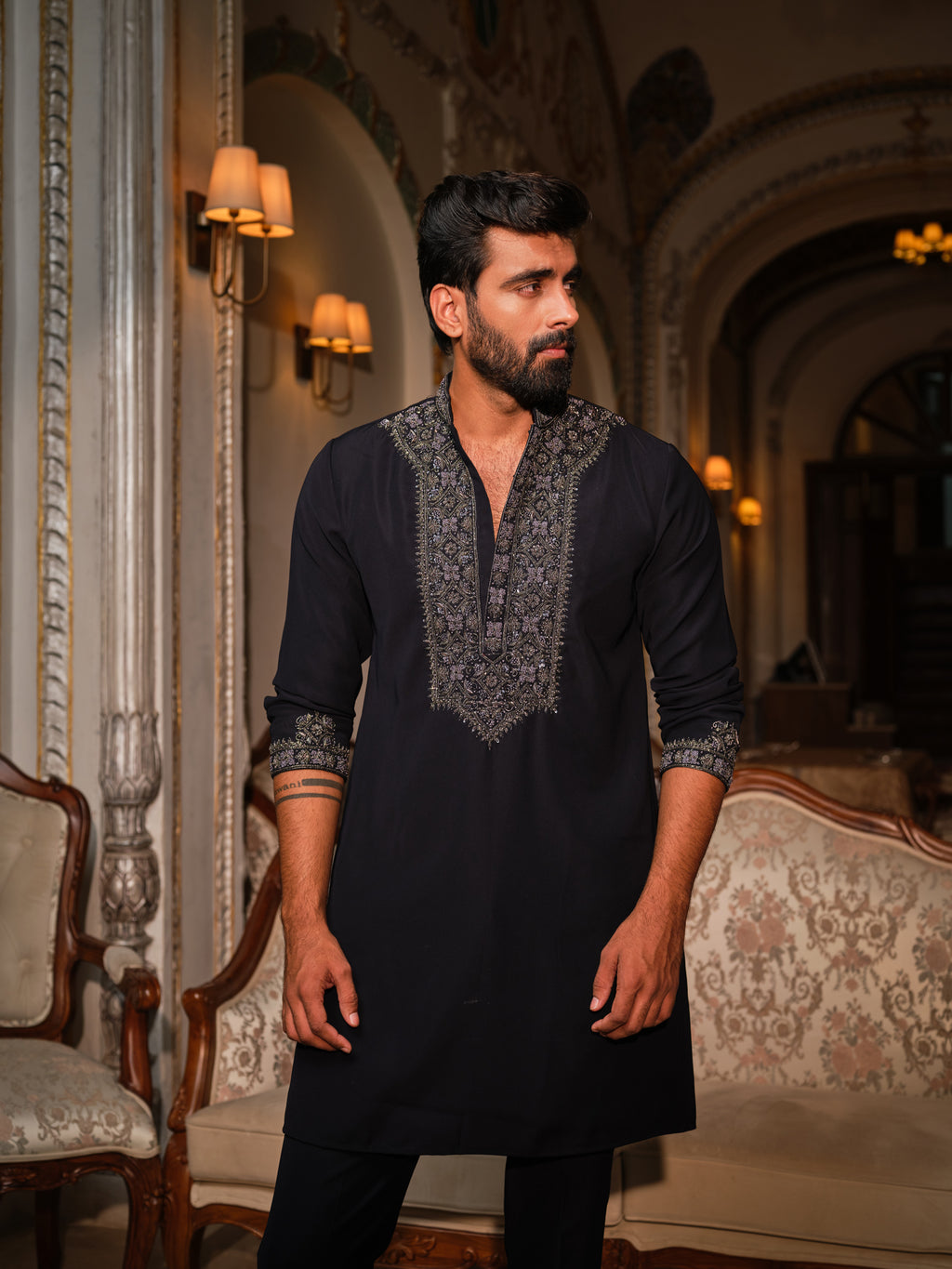 Imperial Noir Kurta Set