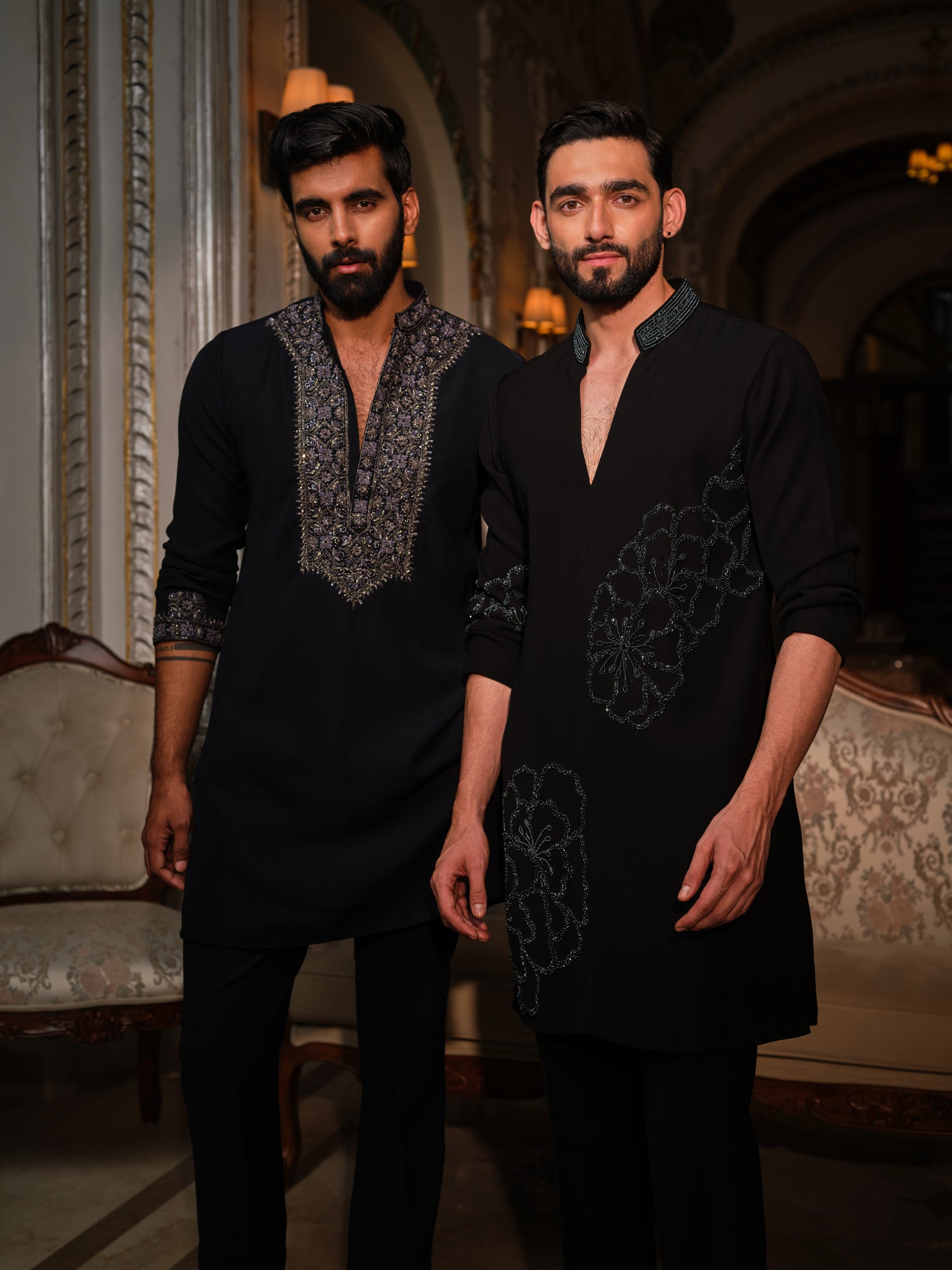 Black Mirage Kurta Set