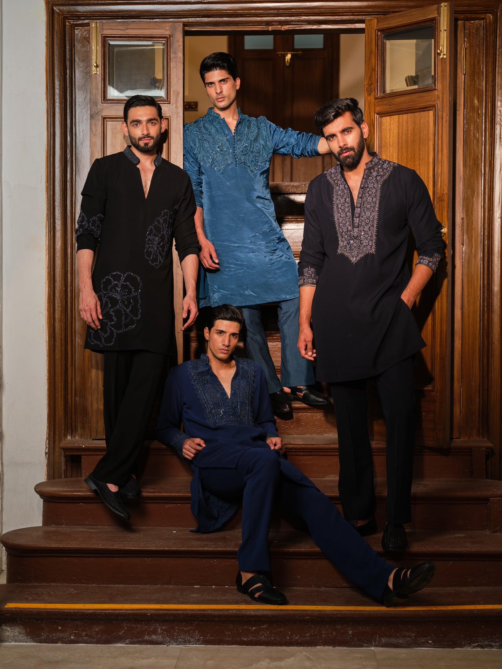 Black Mirage Kurta Set