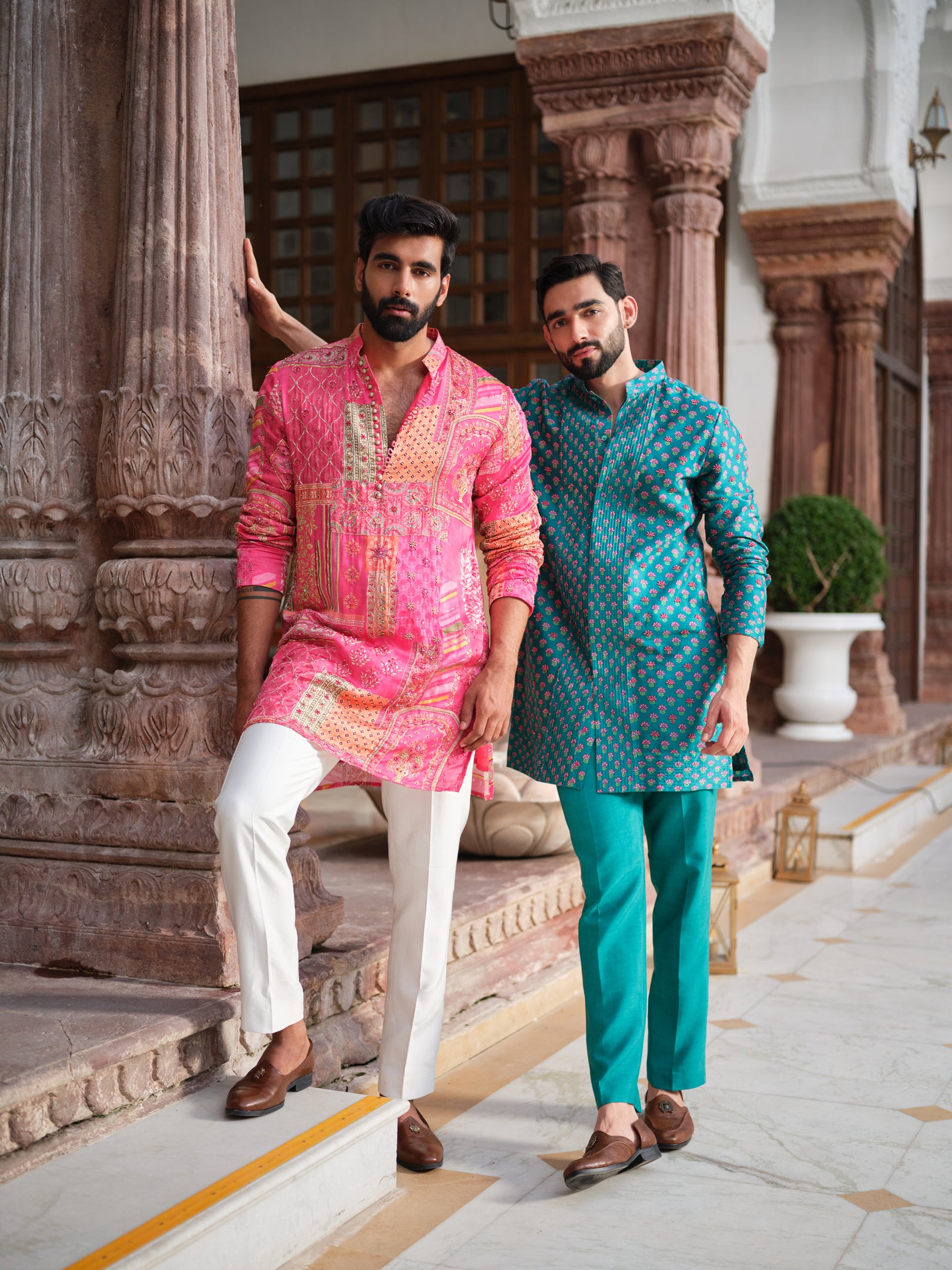 Teal Garden Kurta Set