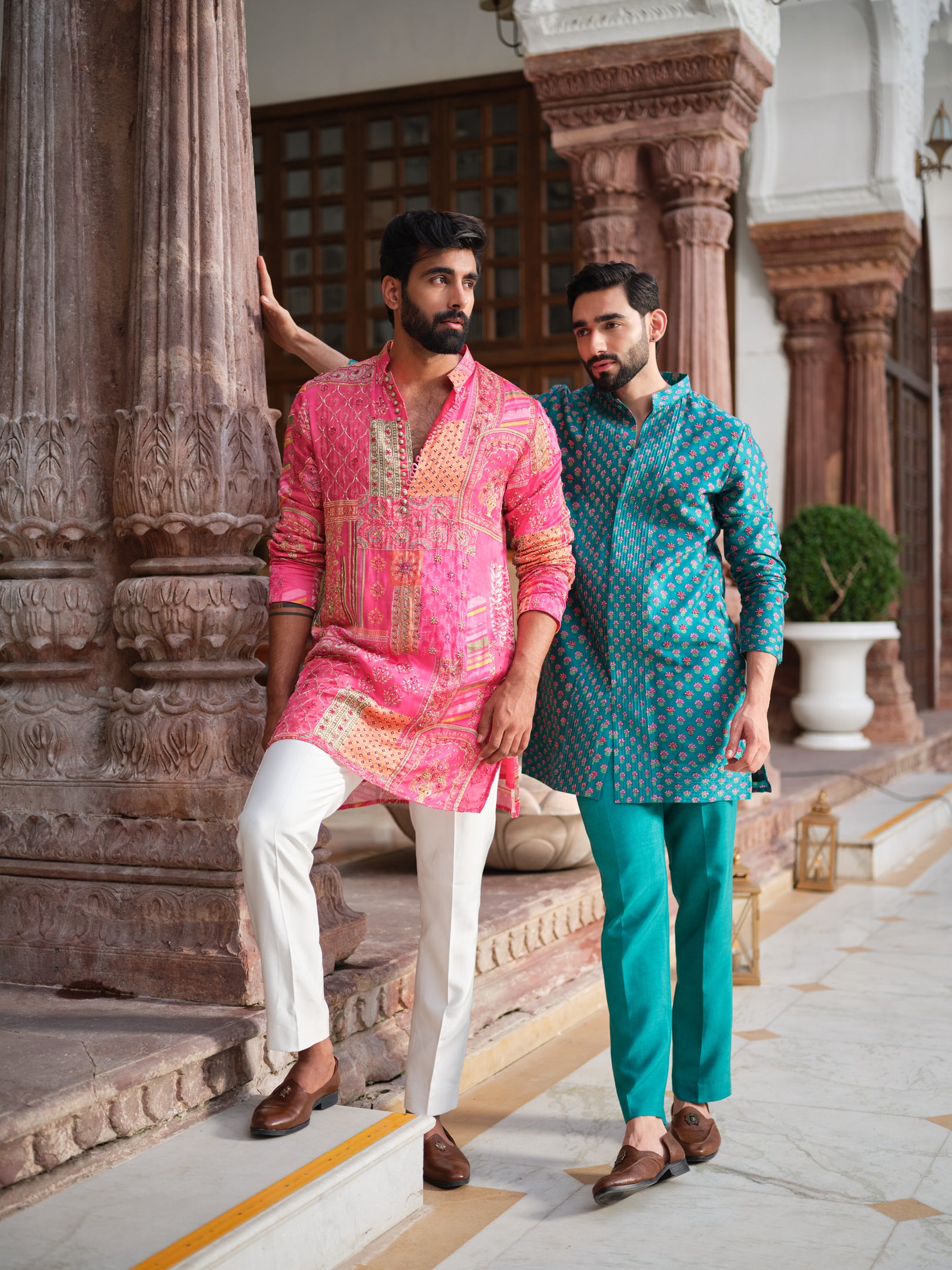 Teal Garden Kurta Set