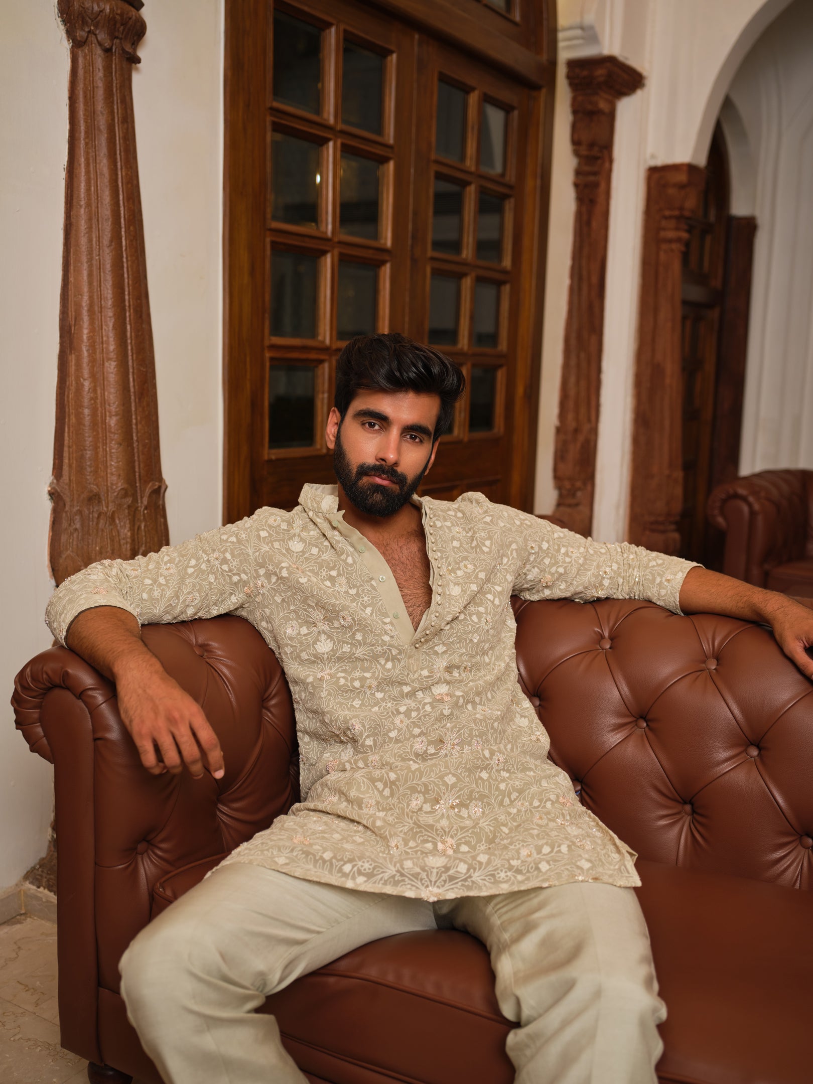 Pistachio Flora Kurta Set