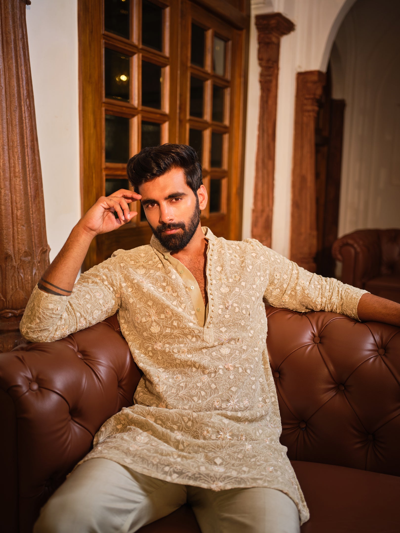 Pistachio Flora Kurta Set