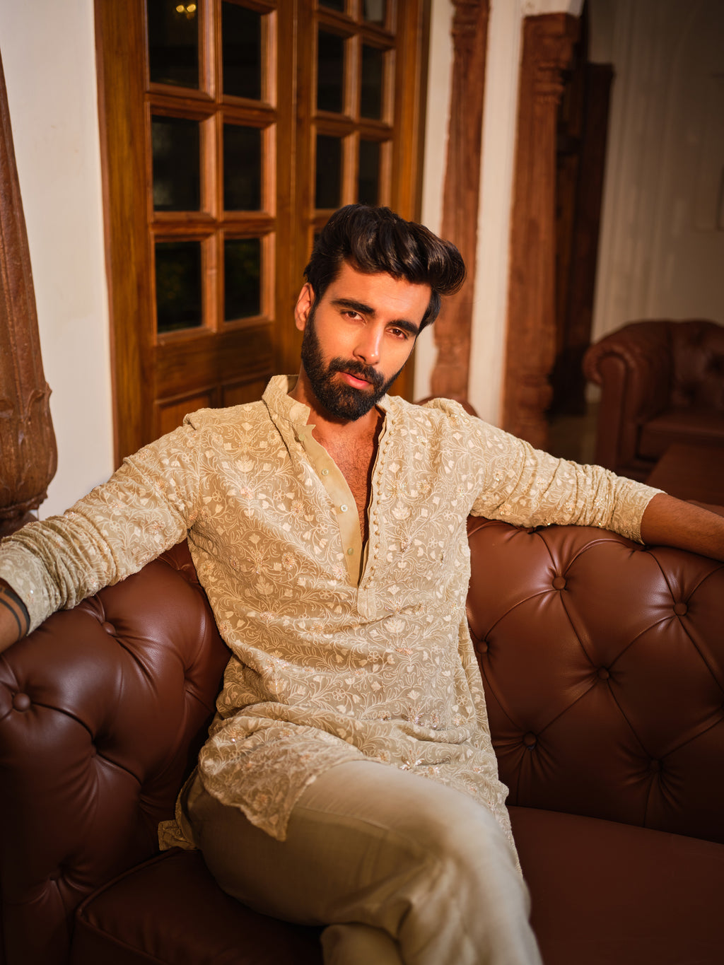 Pistachio Flora Kurta Set