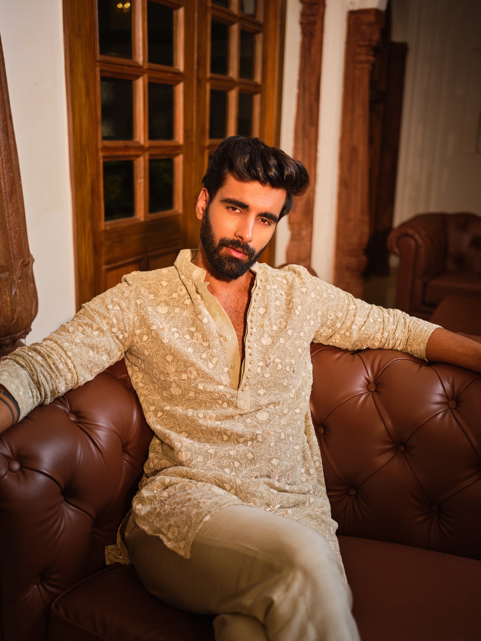 Pistachio Flora Kurta Set
