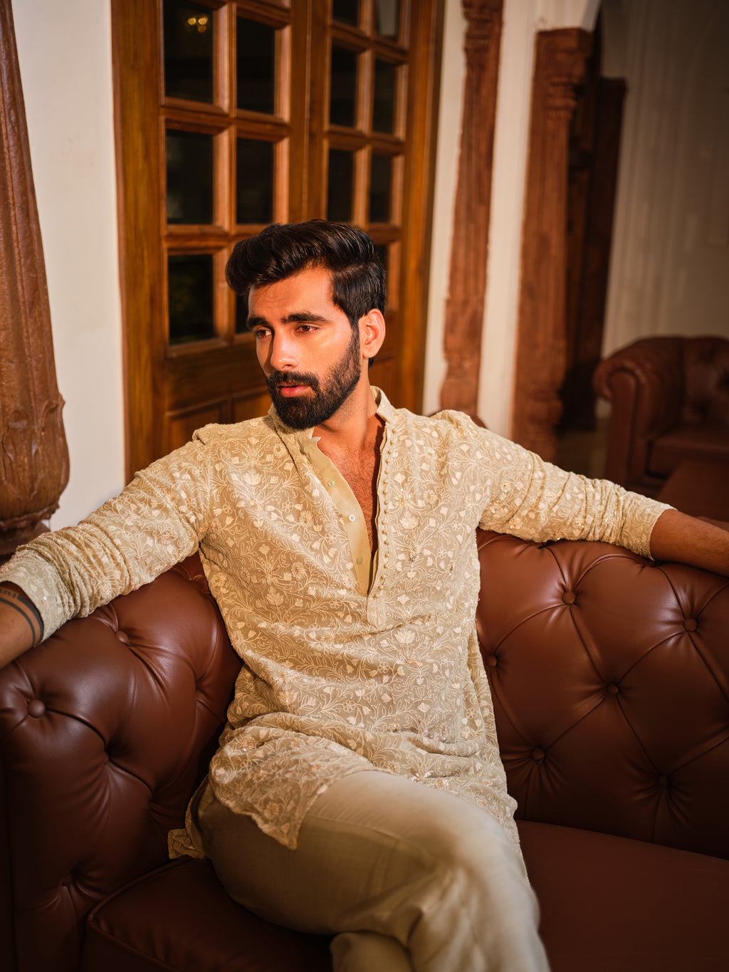 Pistachio Flora Kurta Set