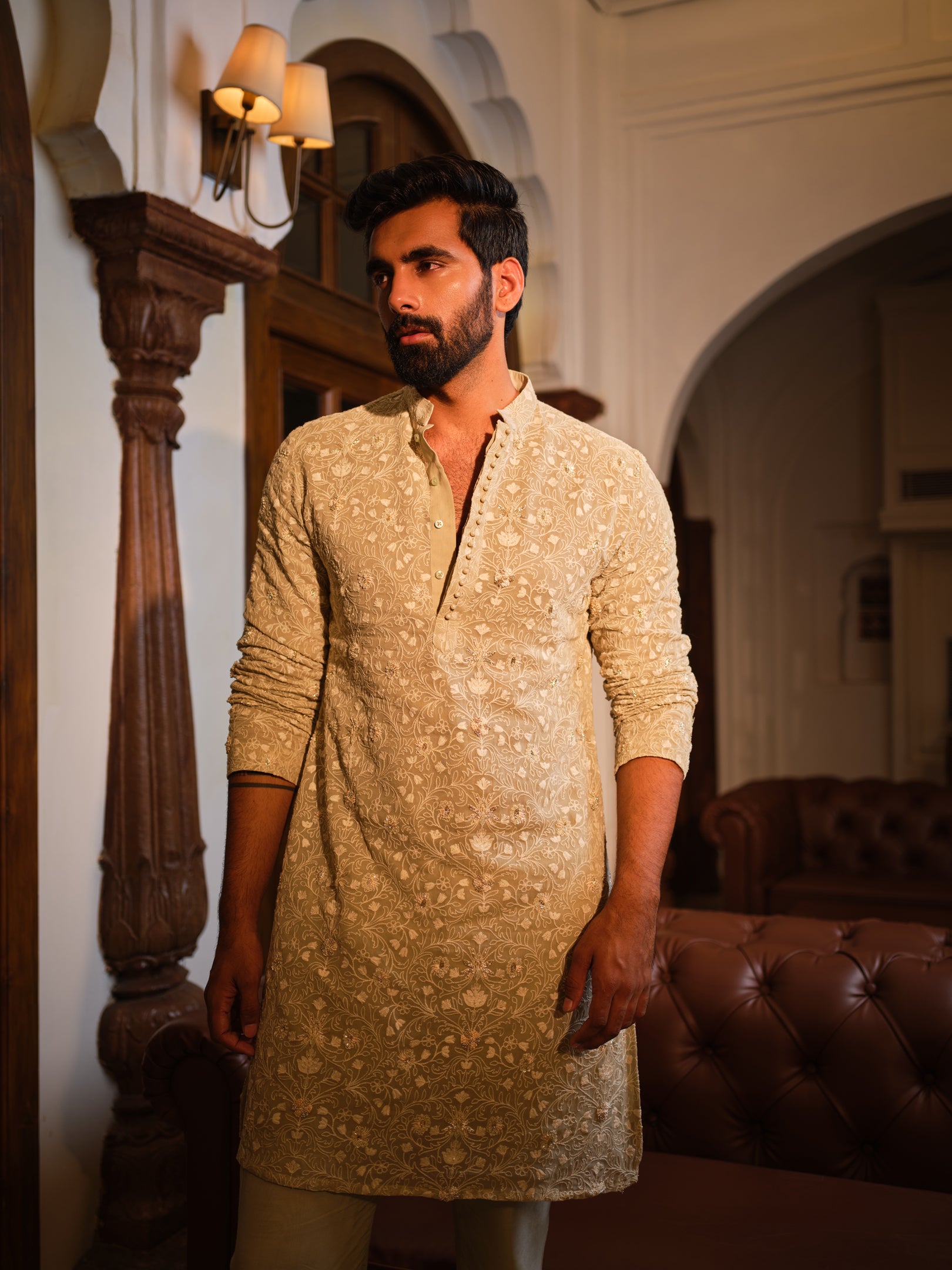 Pistachio Flora Kurta Set