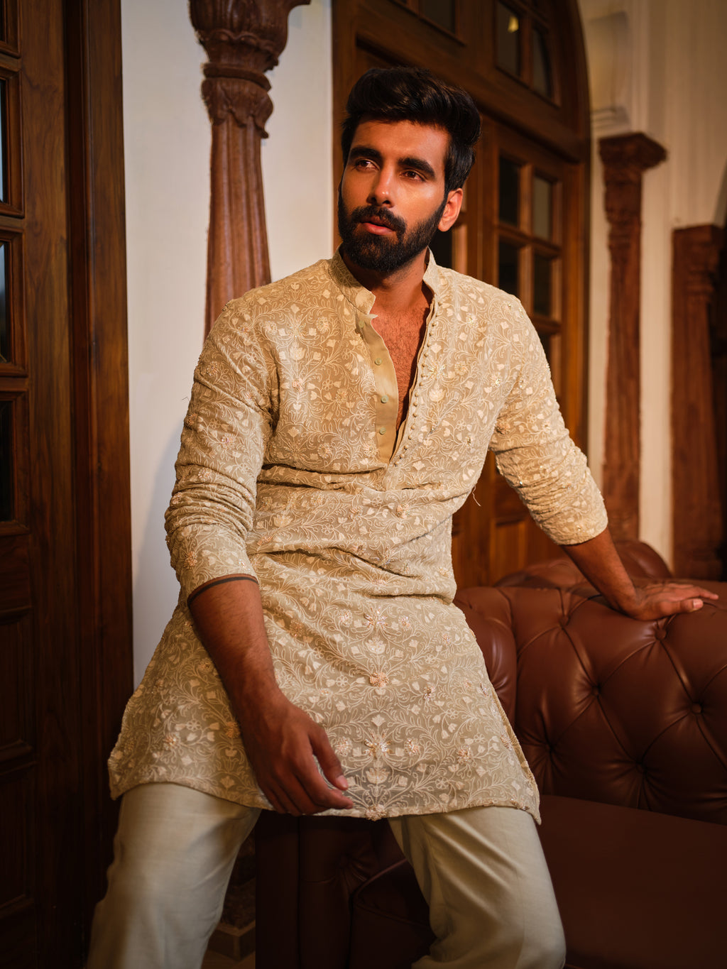 Pistachio Flora Kurta Set