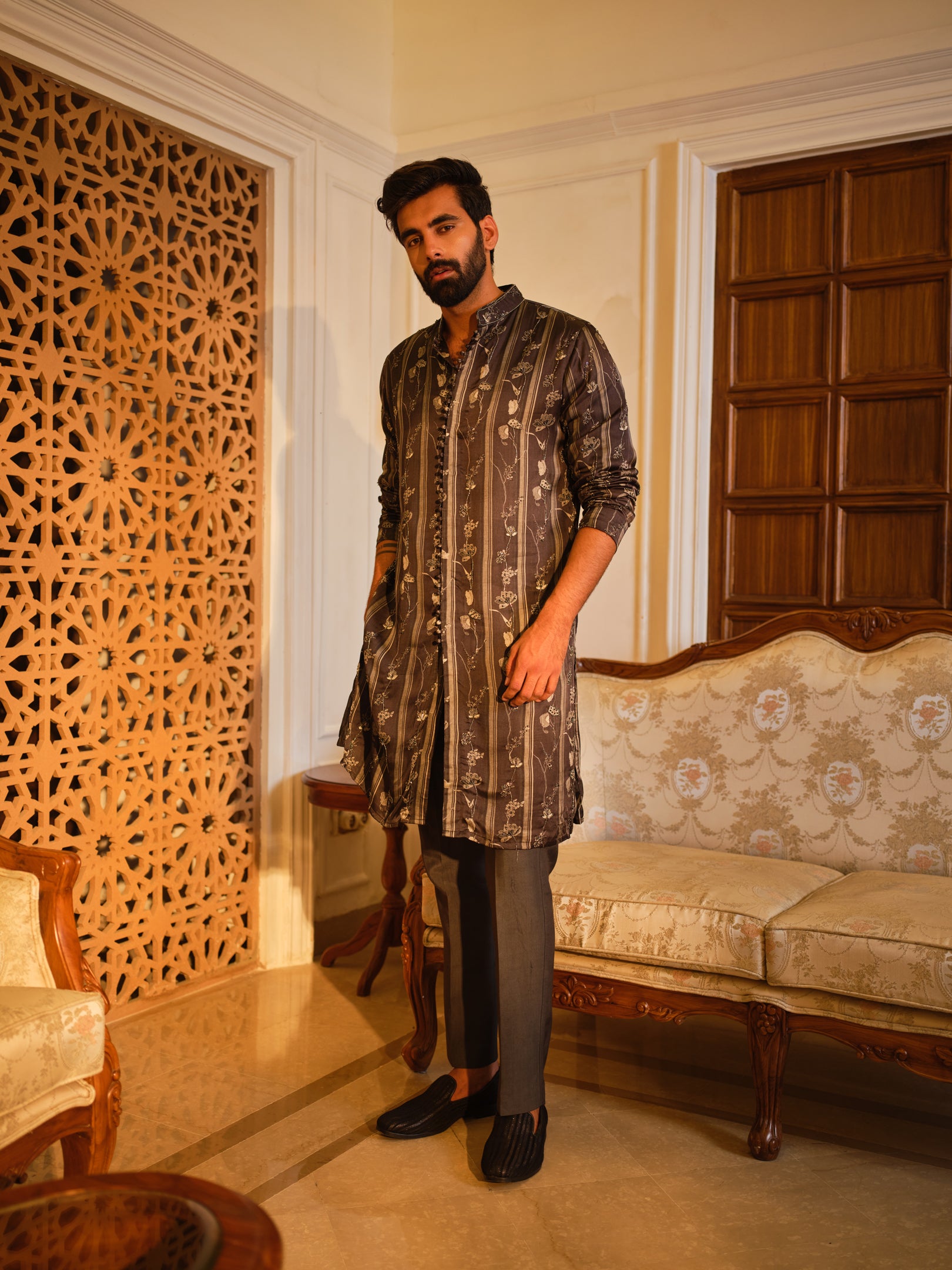 Charcoal Mist Kurta Set