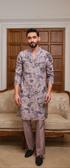 Stone Blue Garden Kurta Set
