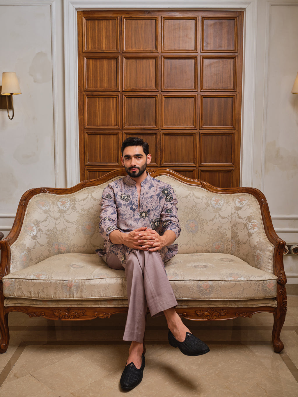 Stone Blue Garden Kurta Set