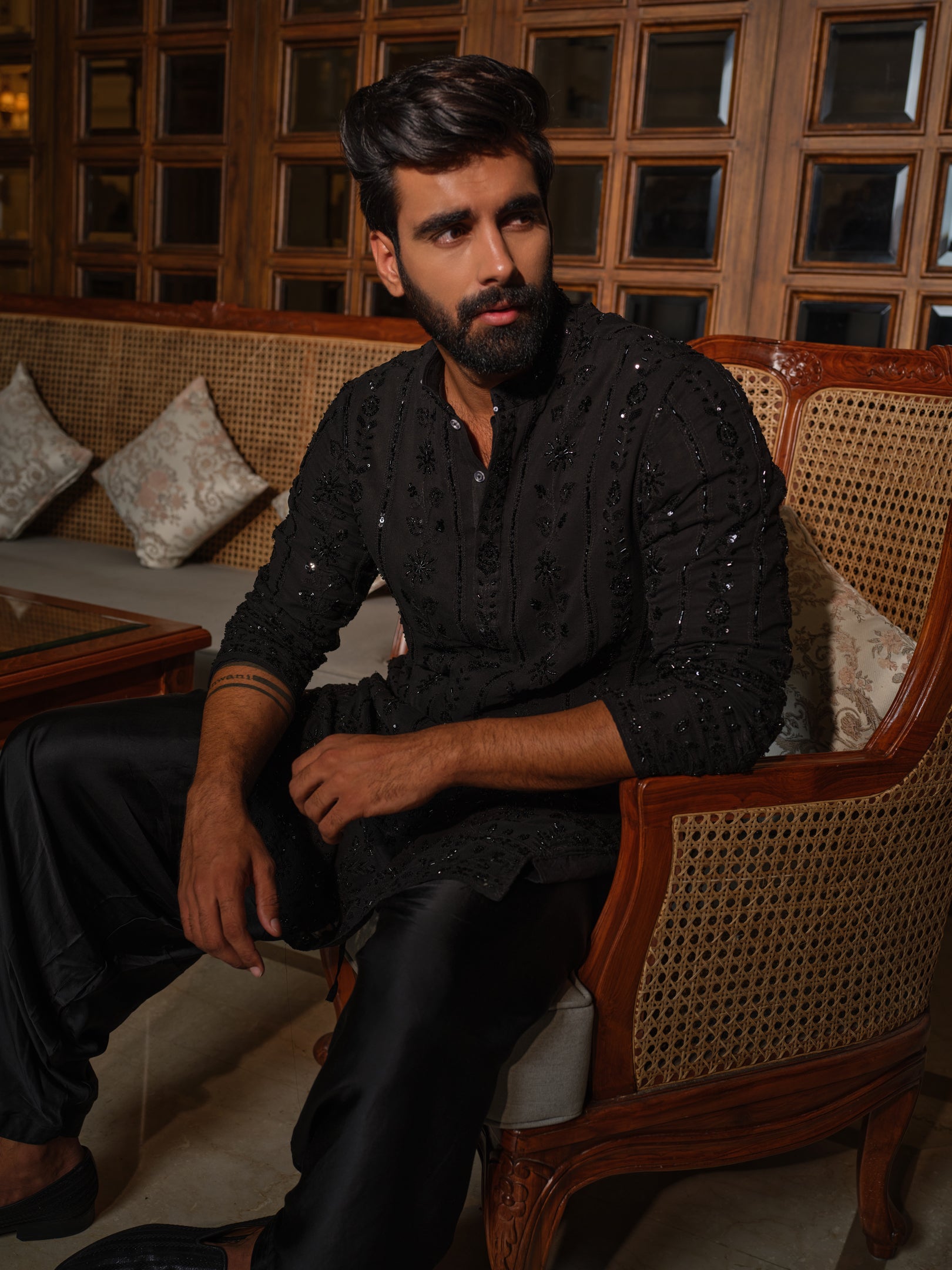 Midnight Black Patiyala Set