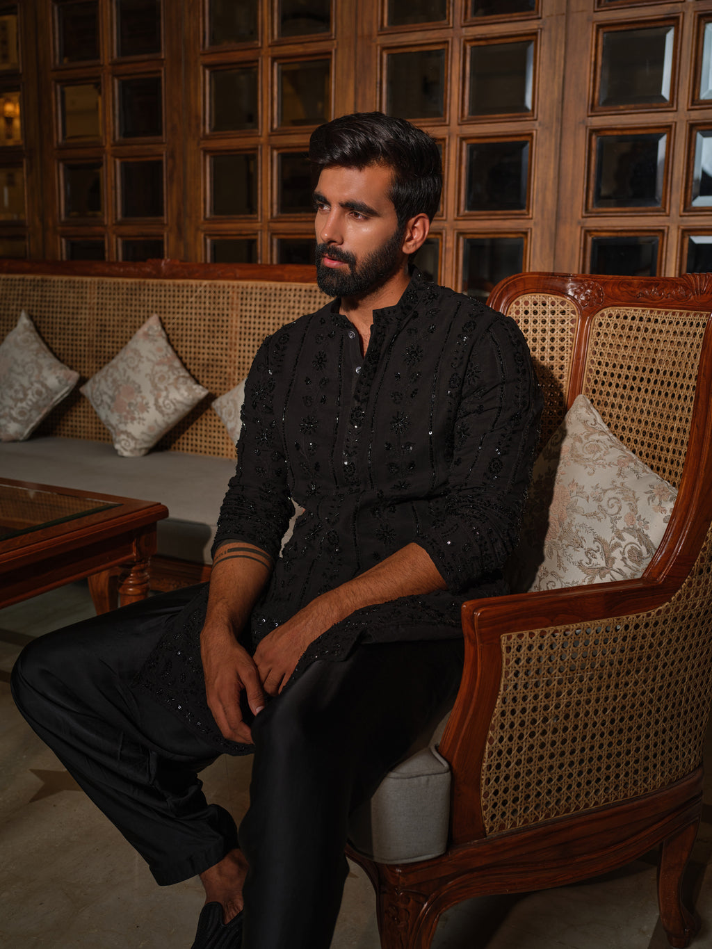 Midnight Black Patiyala Set