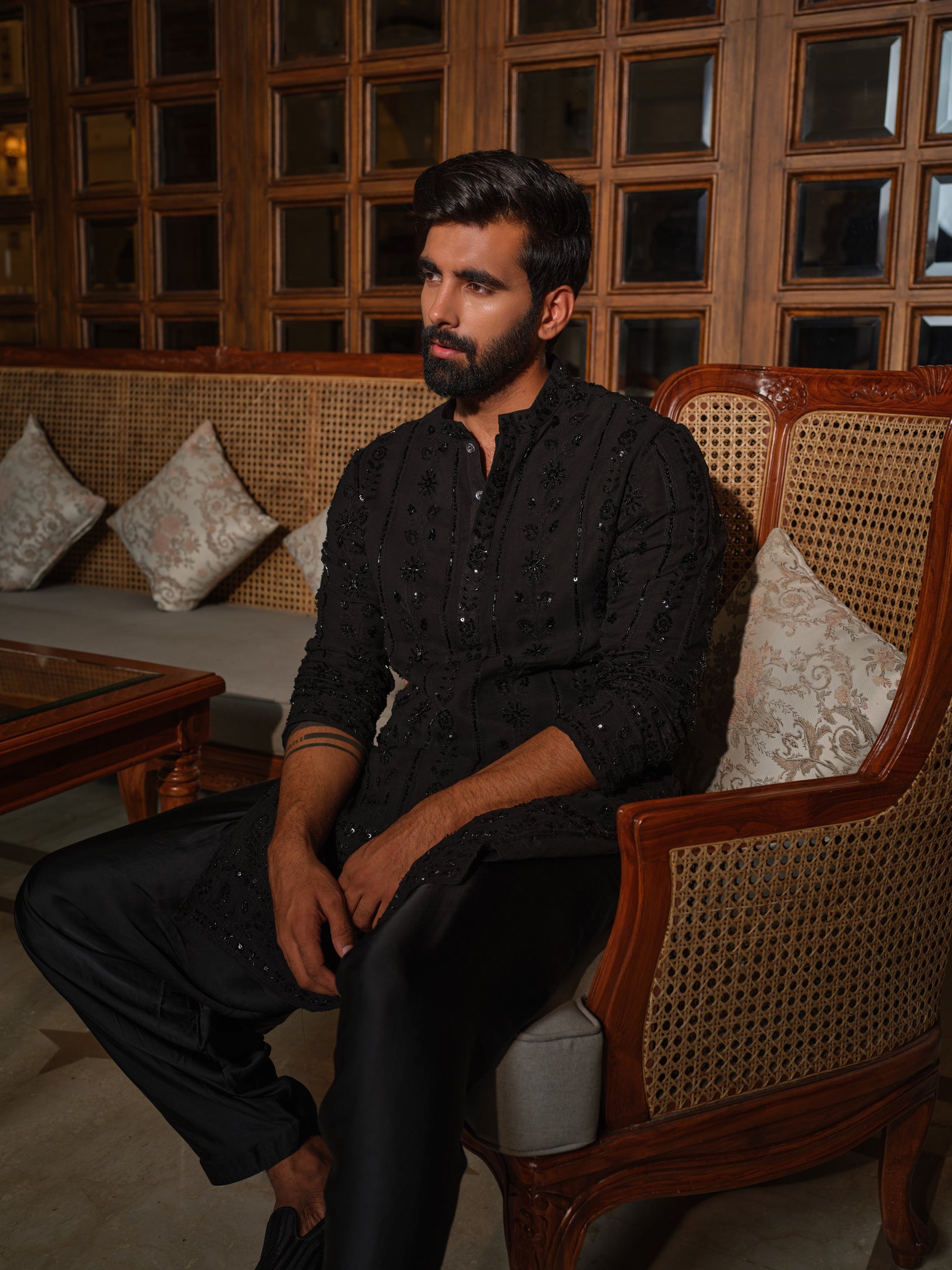 Midnight Black Patiyala Set