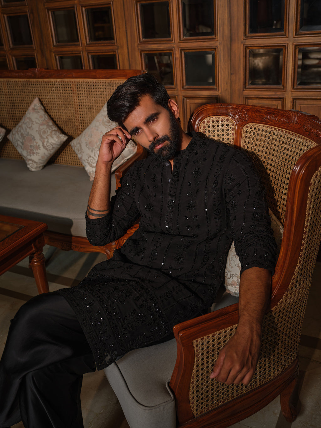 Midnight Black Patiyala Set