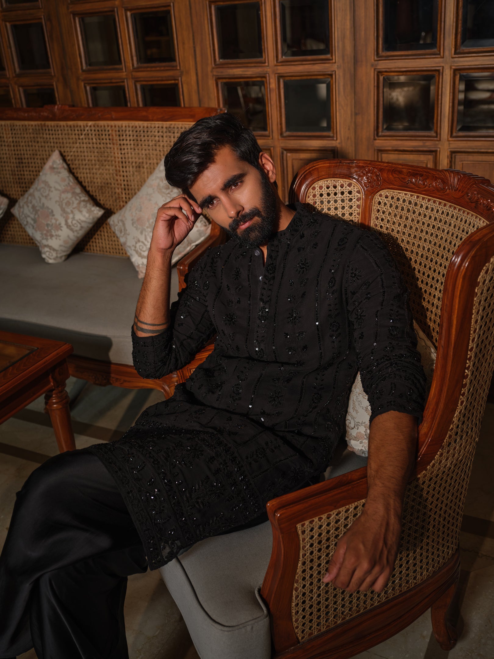 Midnight Black Patiyala Set