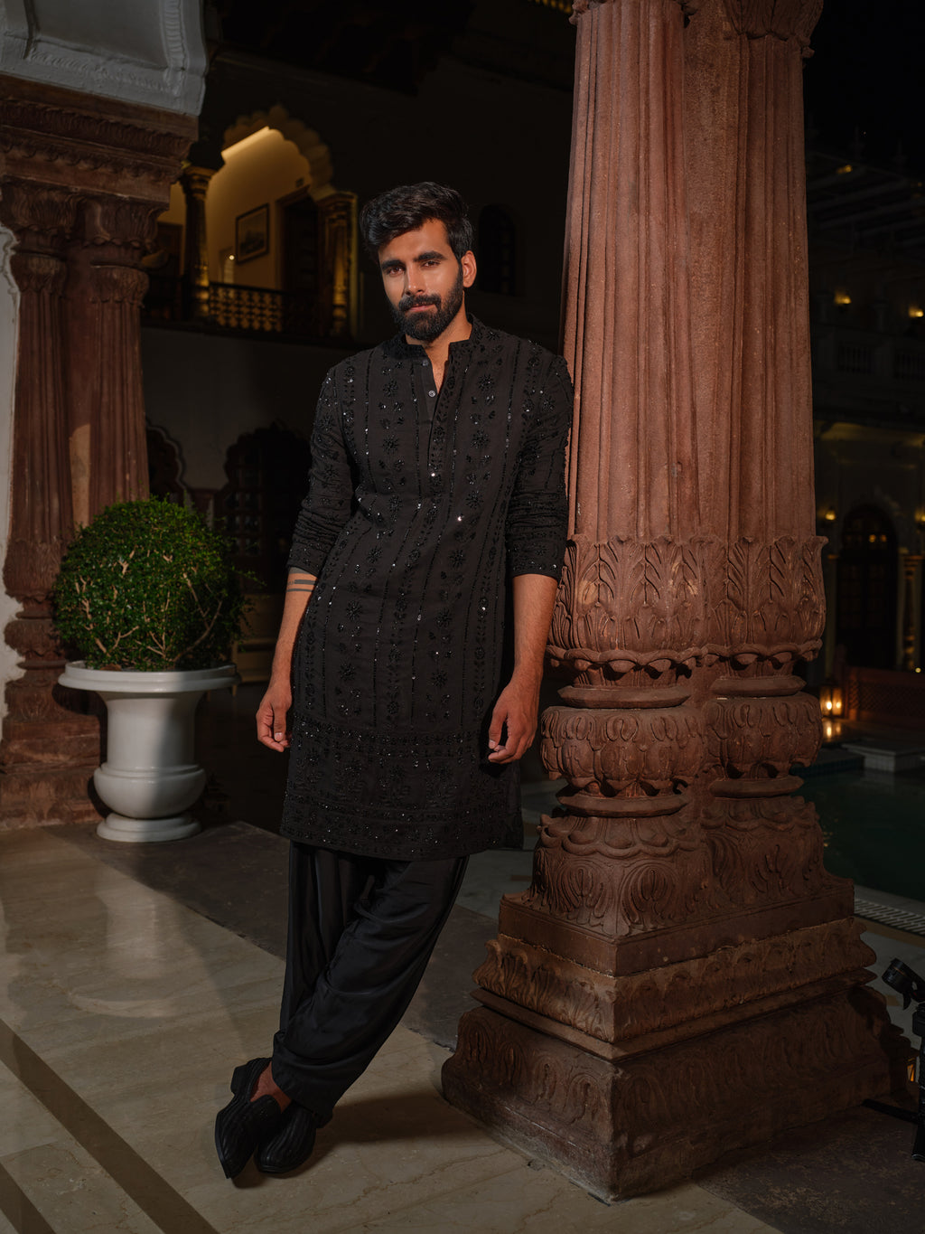 Midnight Black Patiyala Set