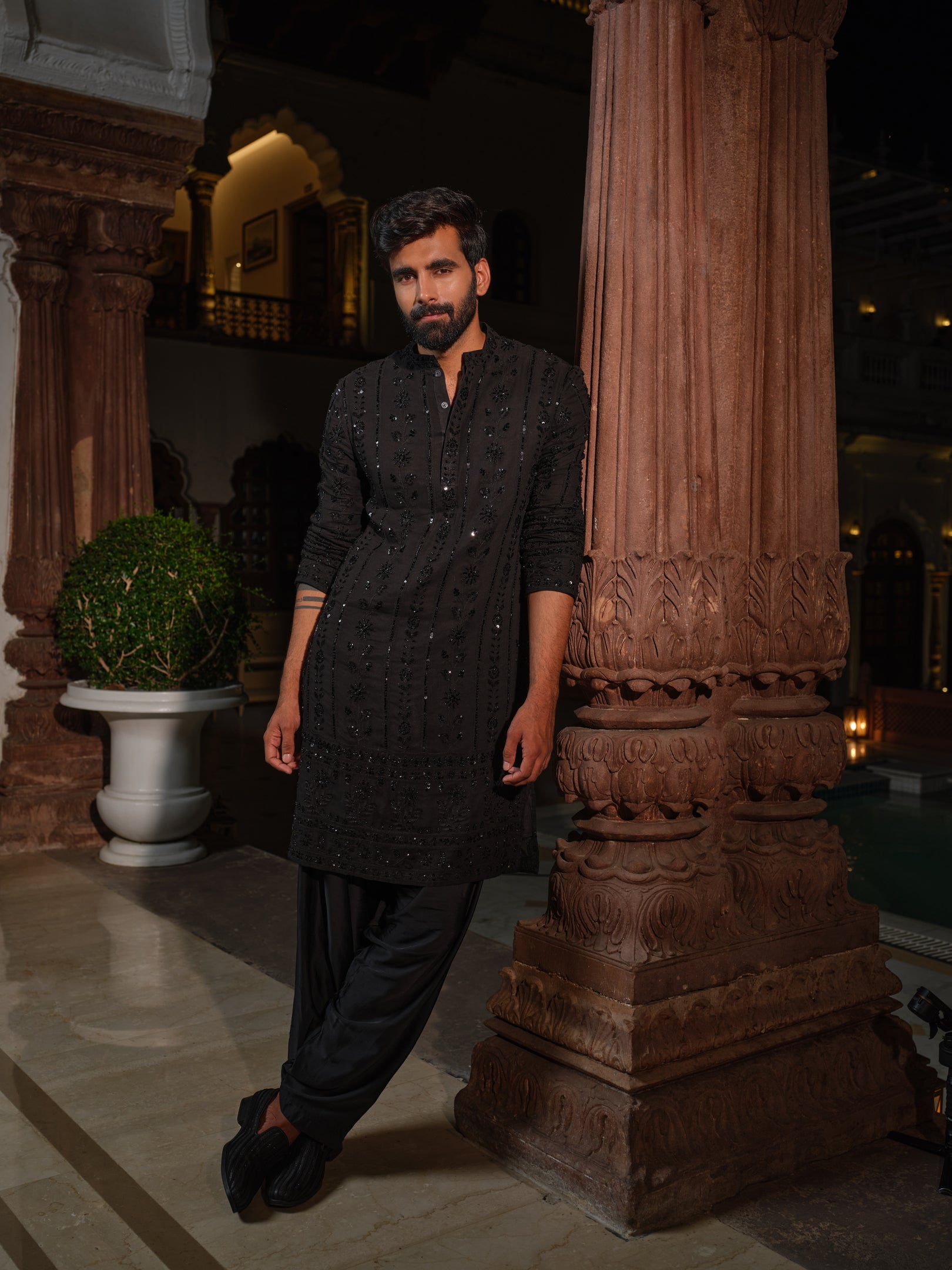Midnight Black Patiyala Set