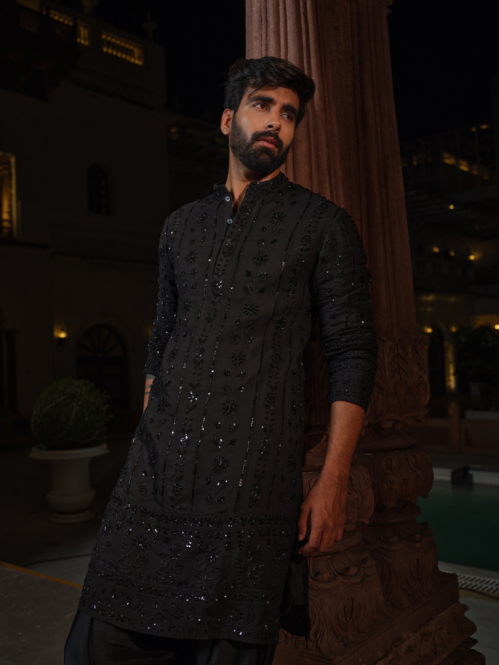 Midnight Black Patiyala Set