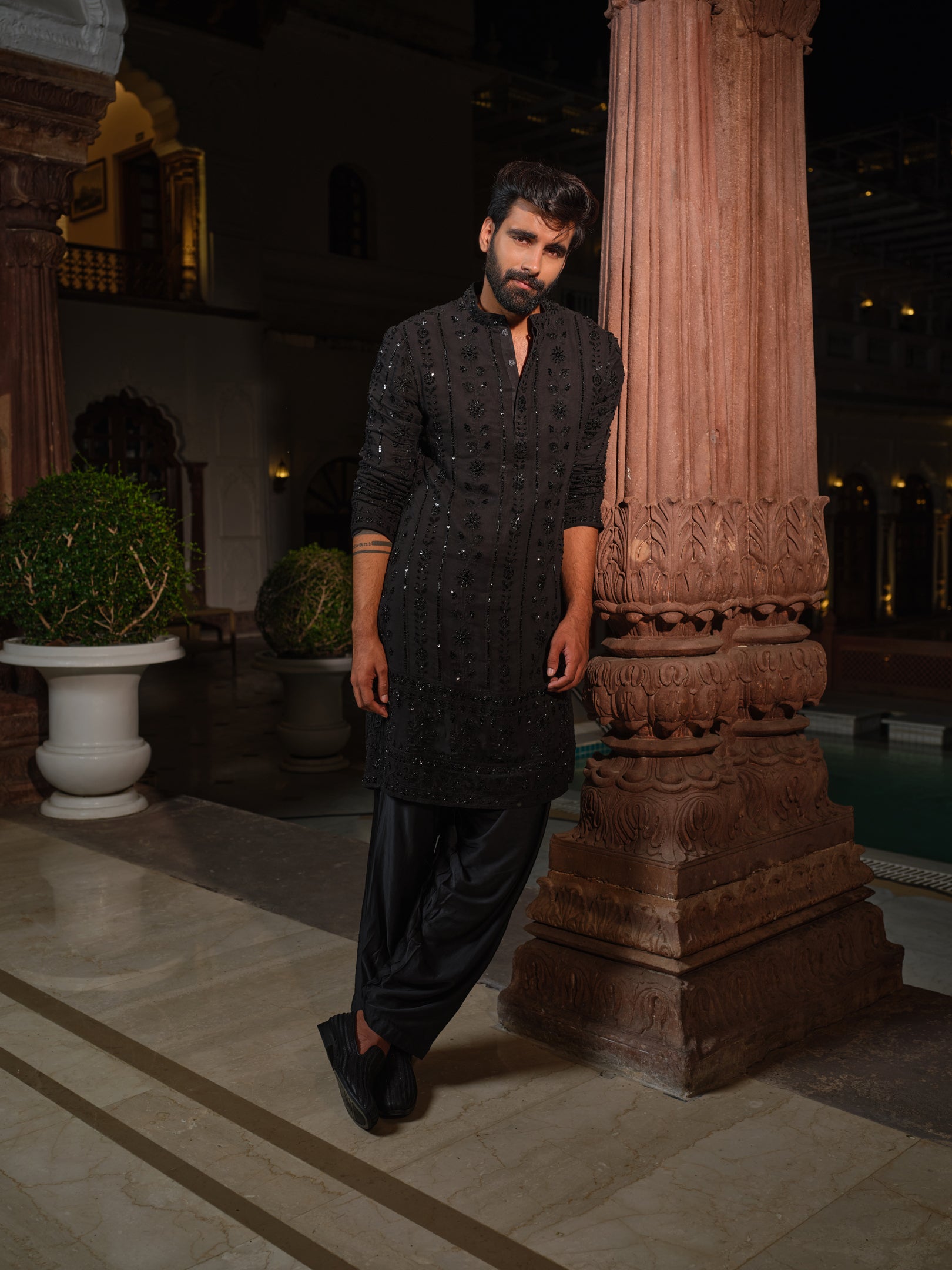 Midnight Black Patiyala Set
