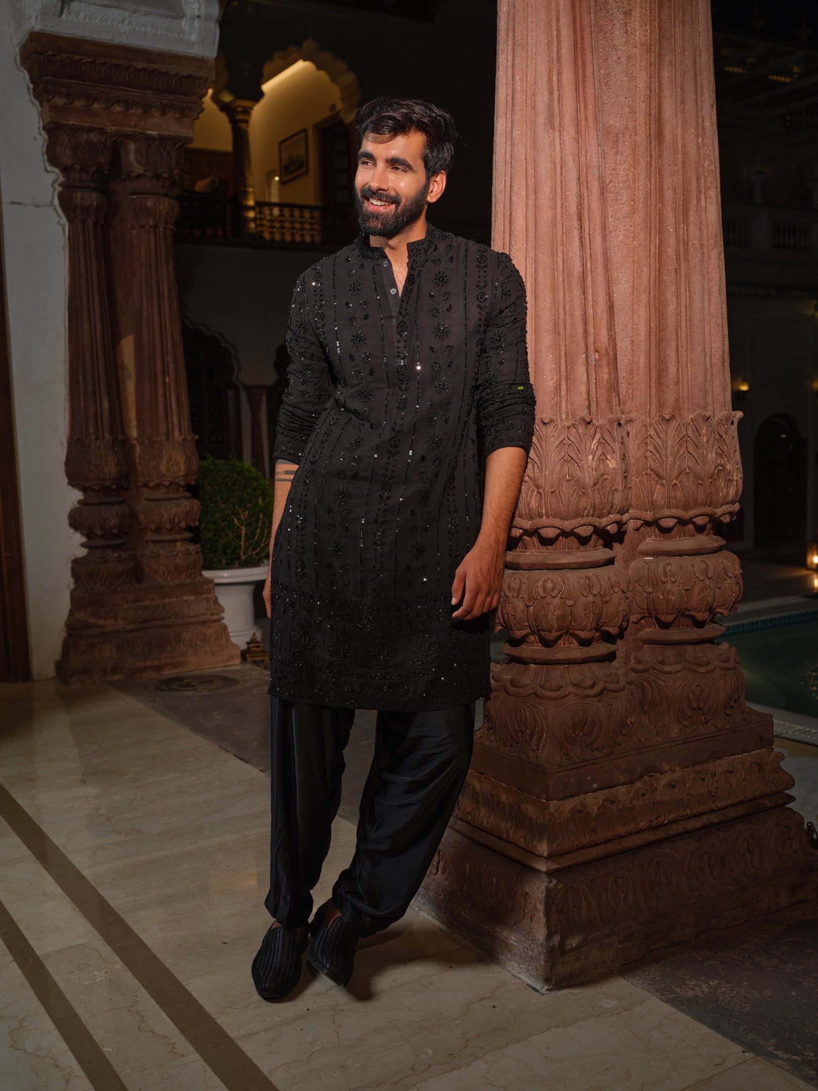 Midnight Black Patiyala Set