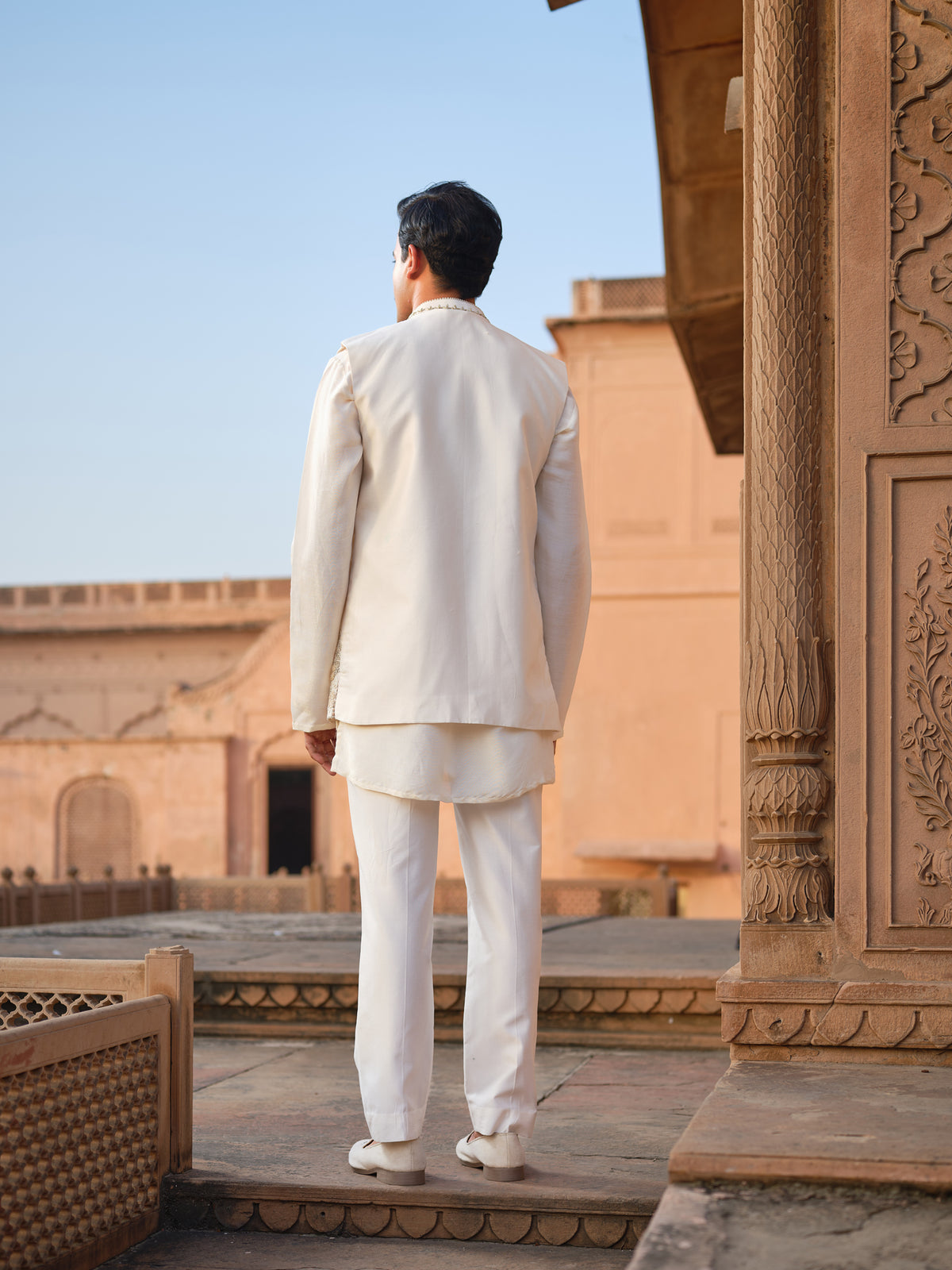 Gajner Kurta Jacket Set