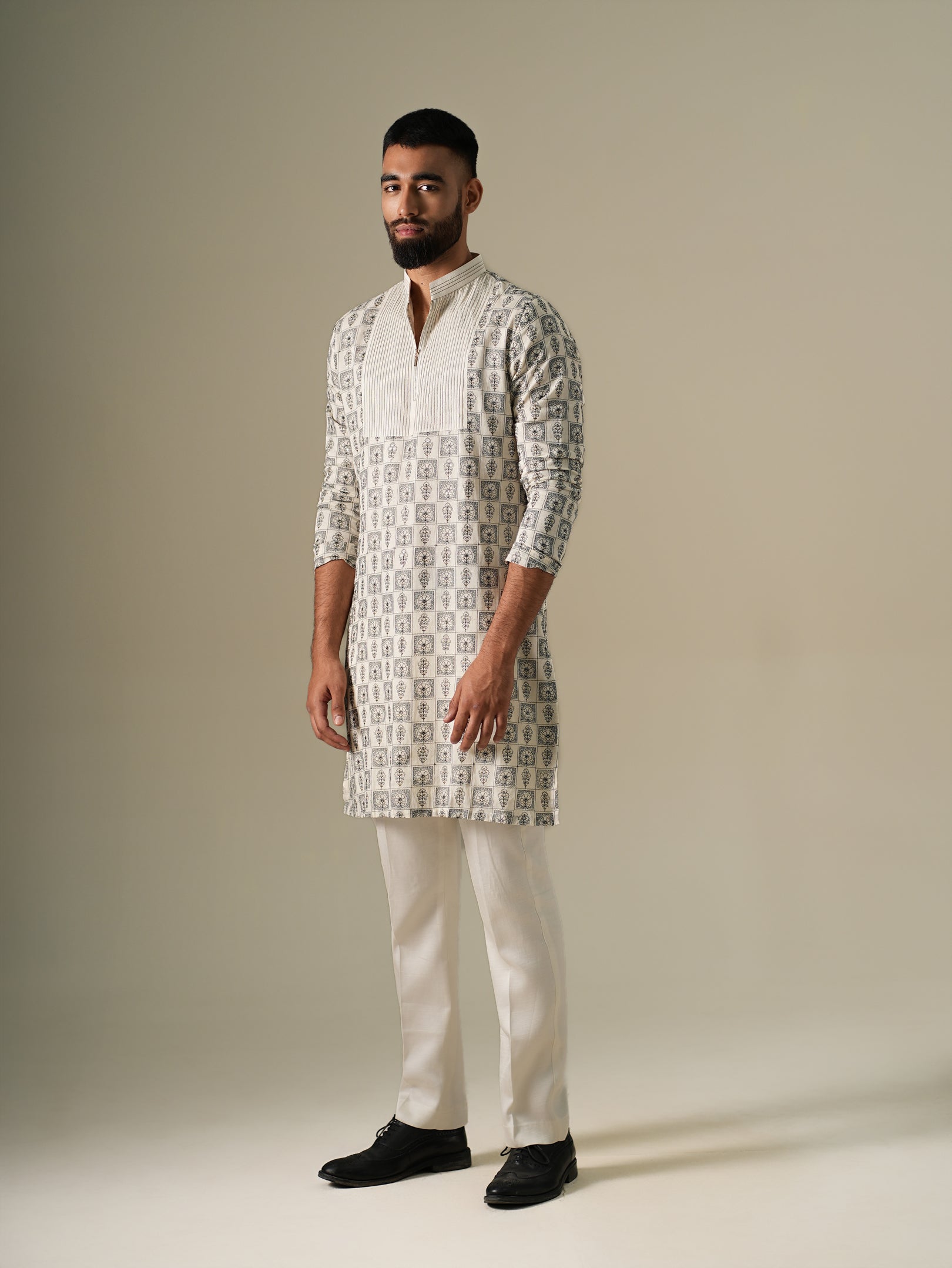 Ivory Mosaic Kurta Set