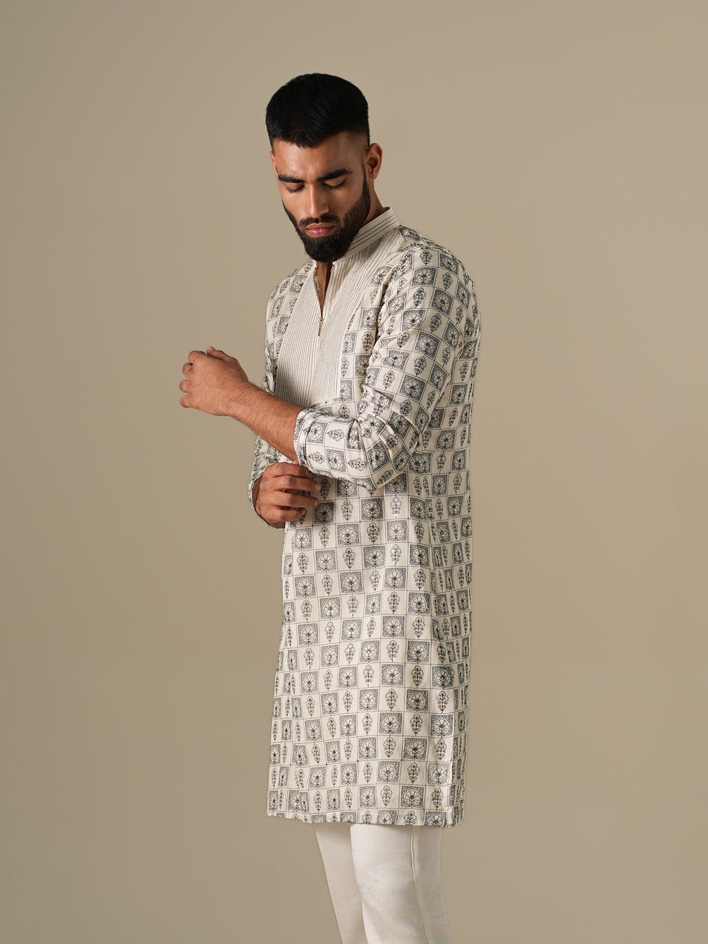 Ivory Mosaic Kurta Set