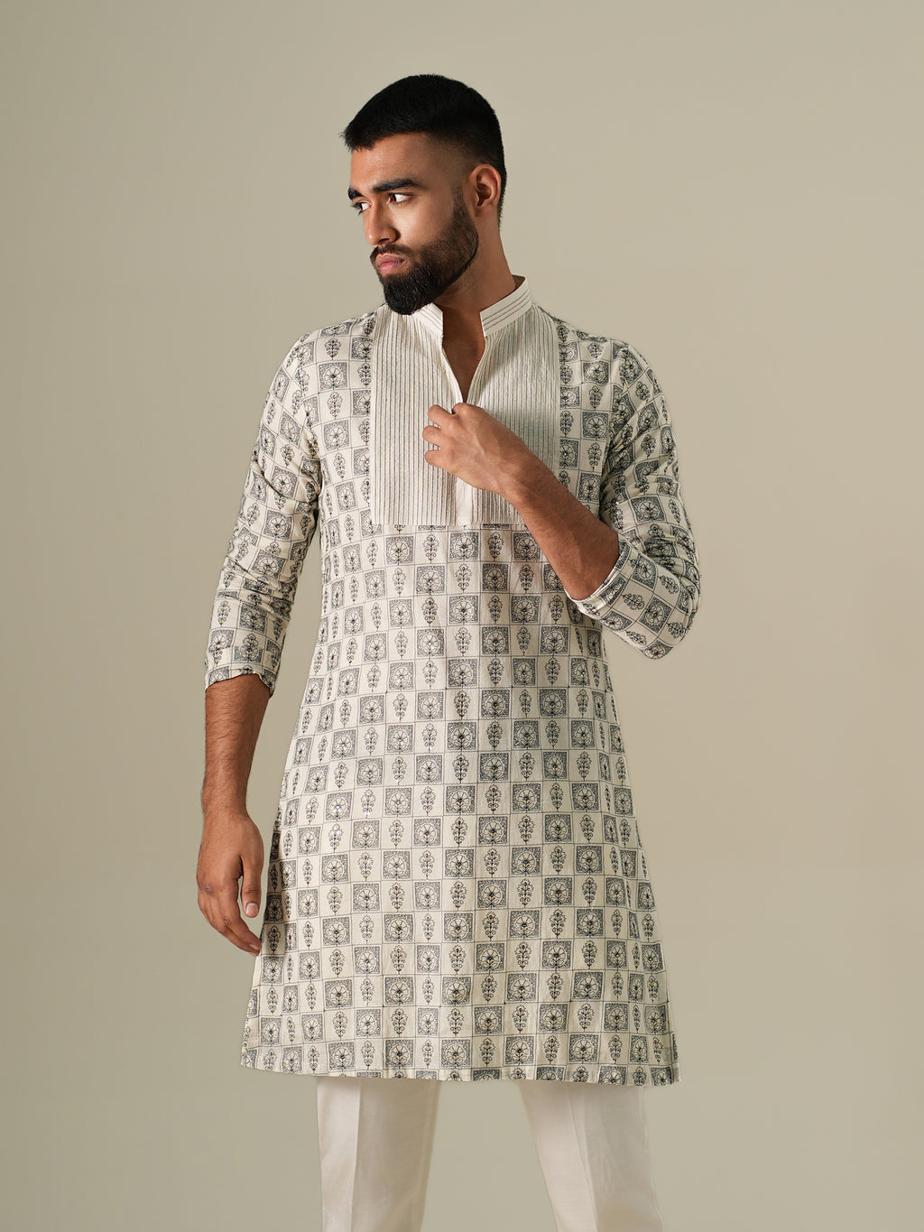 Ivory Mosaic Kurta Set