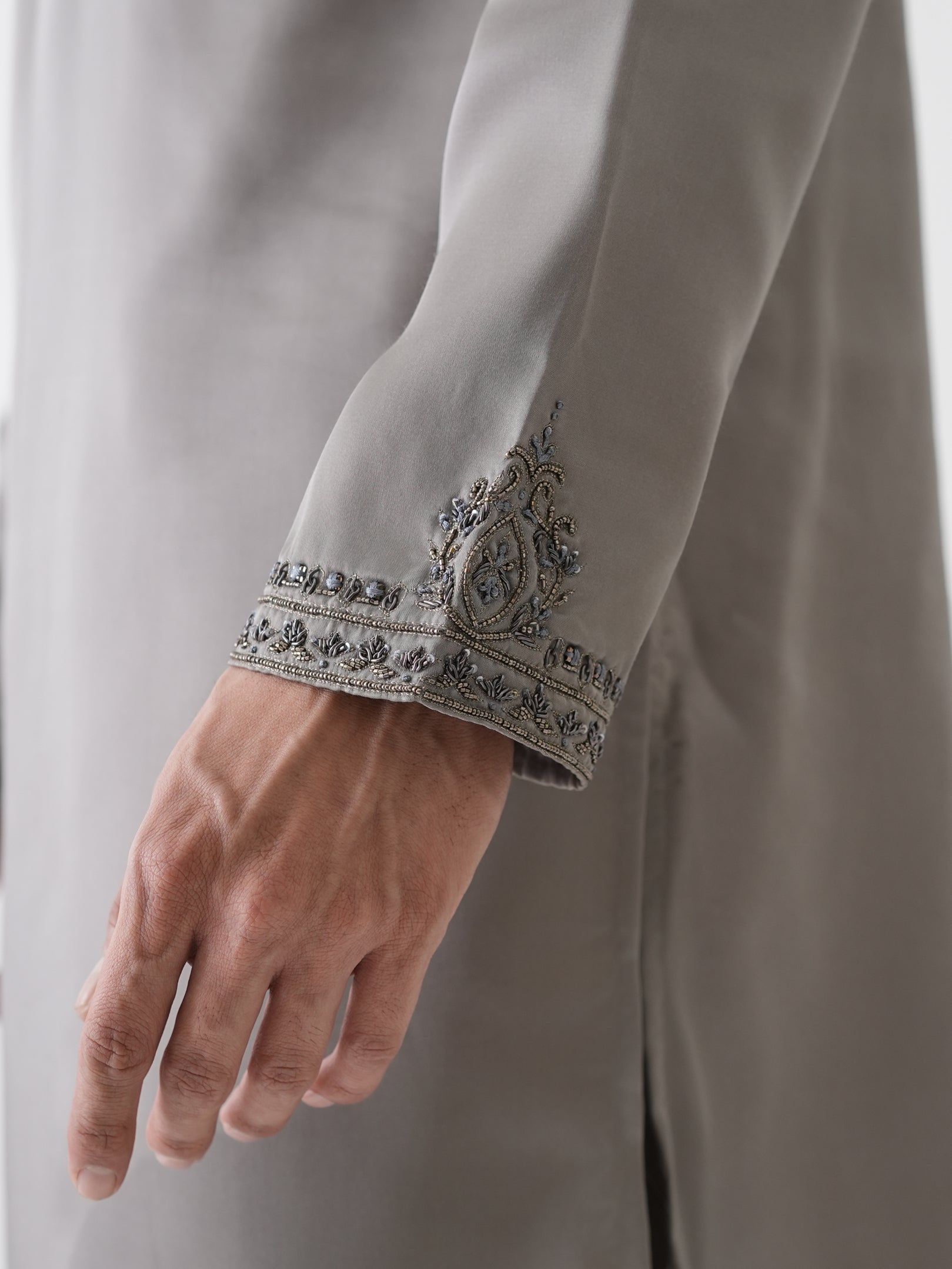 Steel Grey Opulence Kurta Set