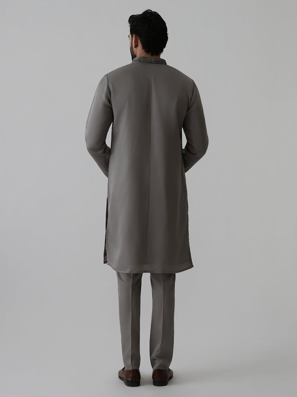 Steel Grey Opulence Kurta Set