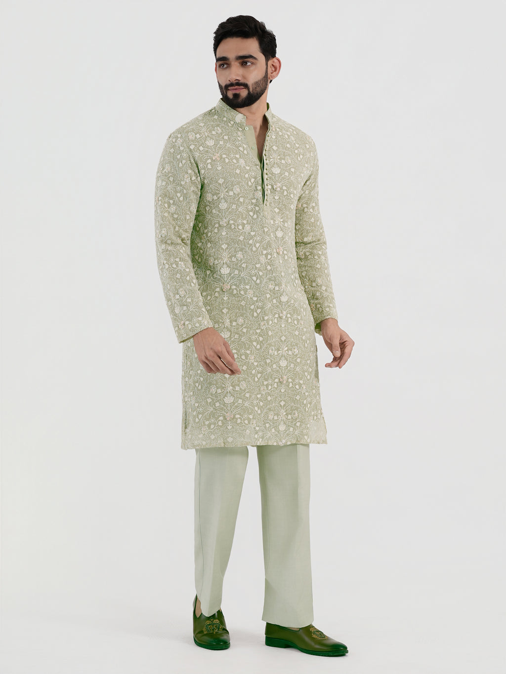 Pistachio Flora Kurta Set