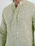 Pistachio Flora Kurta Set