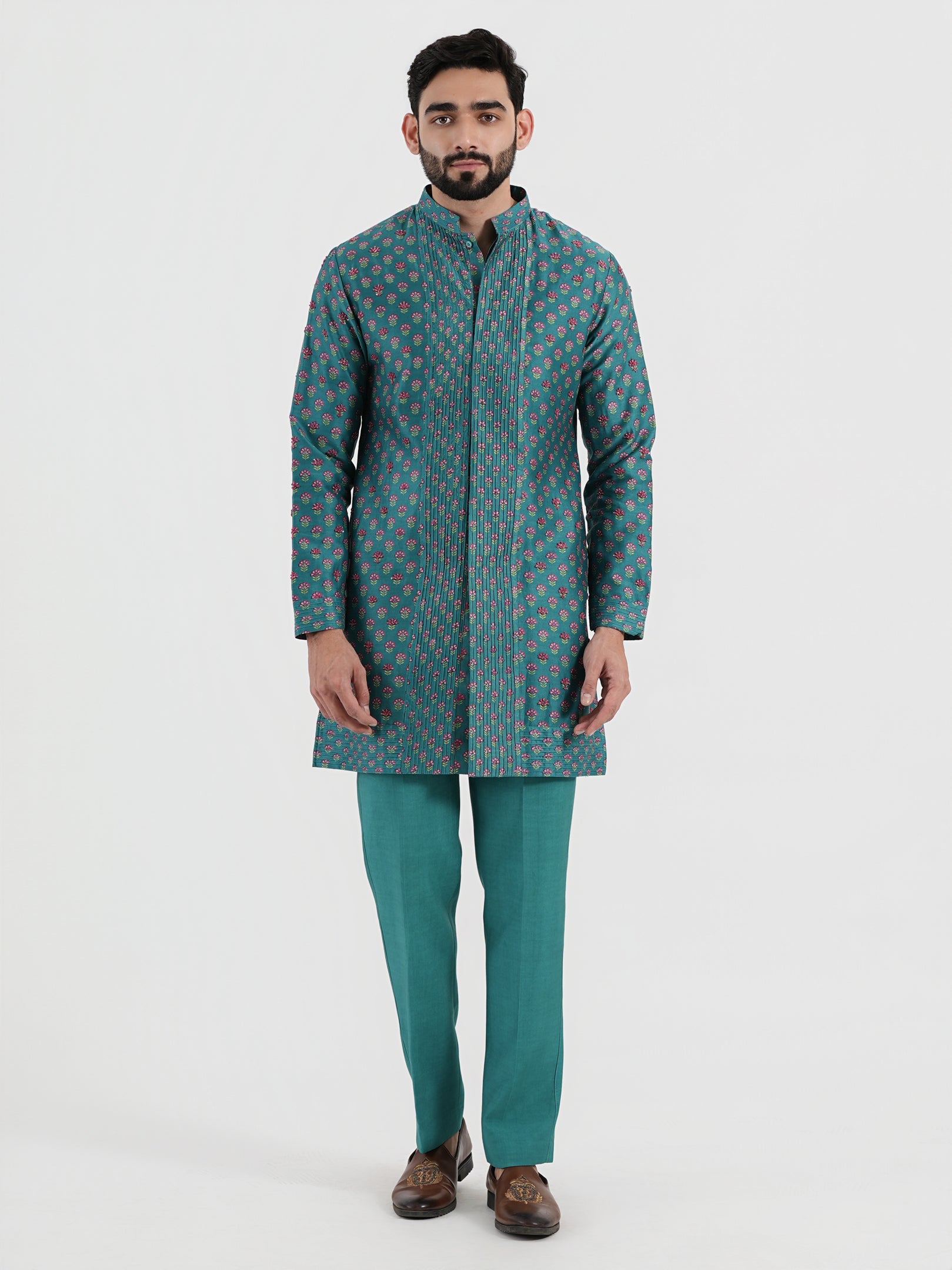 Teal Garden Kurta Set